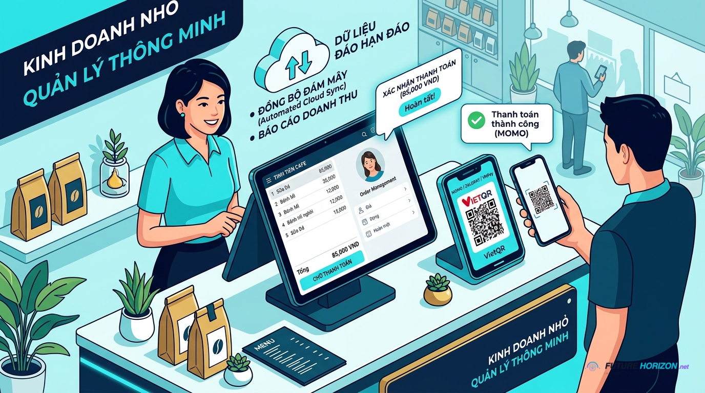 Hệ thống Mini POS kết hợp thanh toán VietQR động tự động