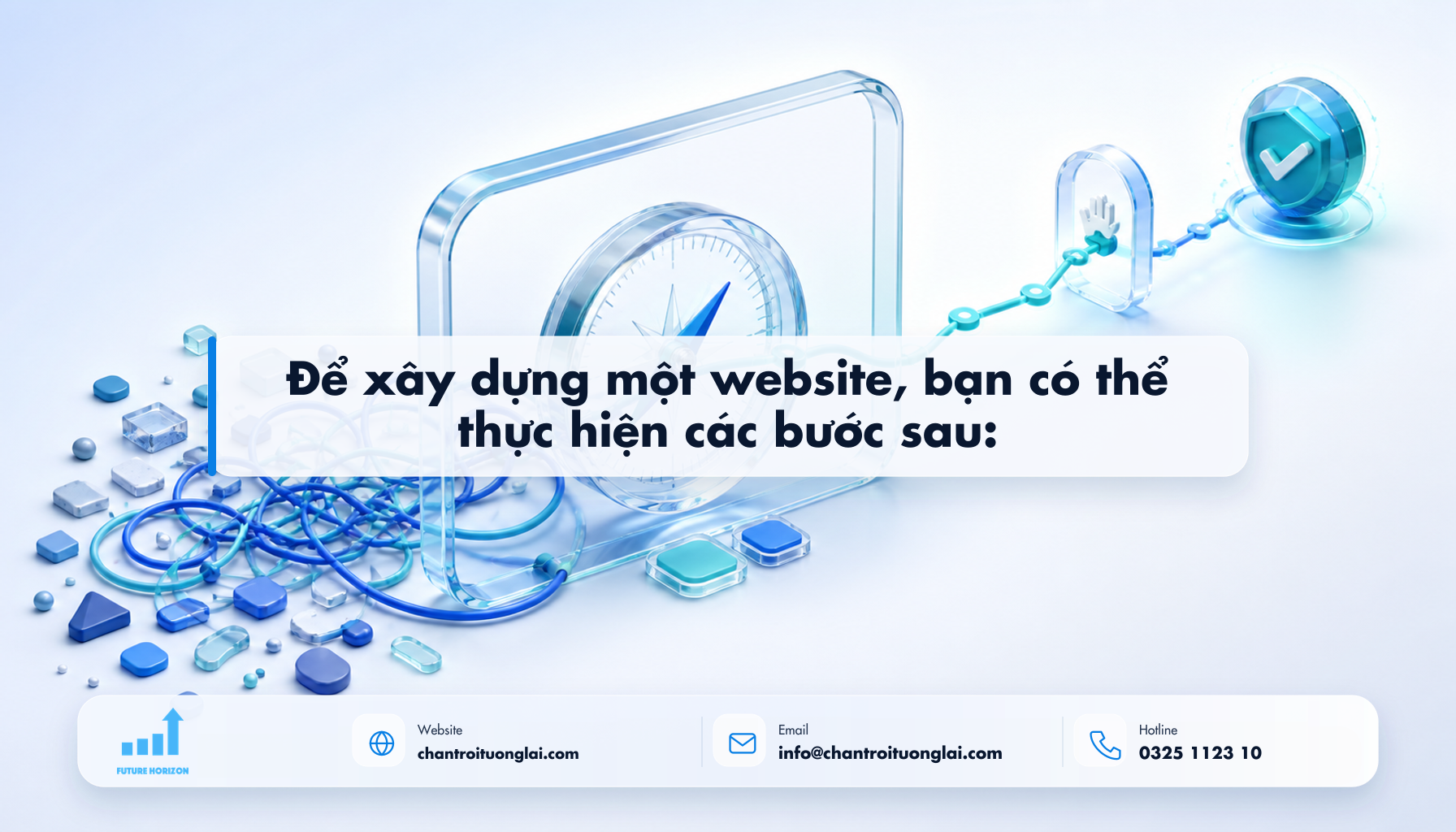 Để xây dựng một website, bạn có thể thực hiện các bước sau: Minh họa để xây dựng một website, bạn có thể thực hiện các bước sau: theo phong cách Fluent 2.5D