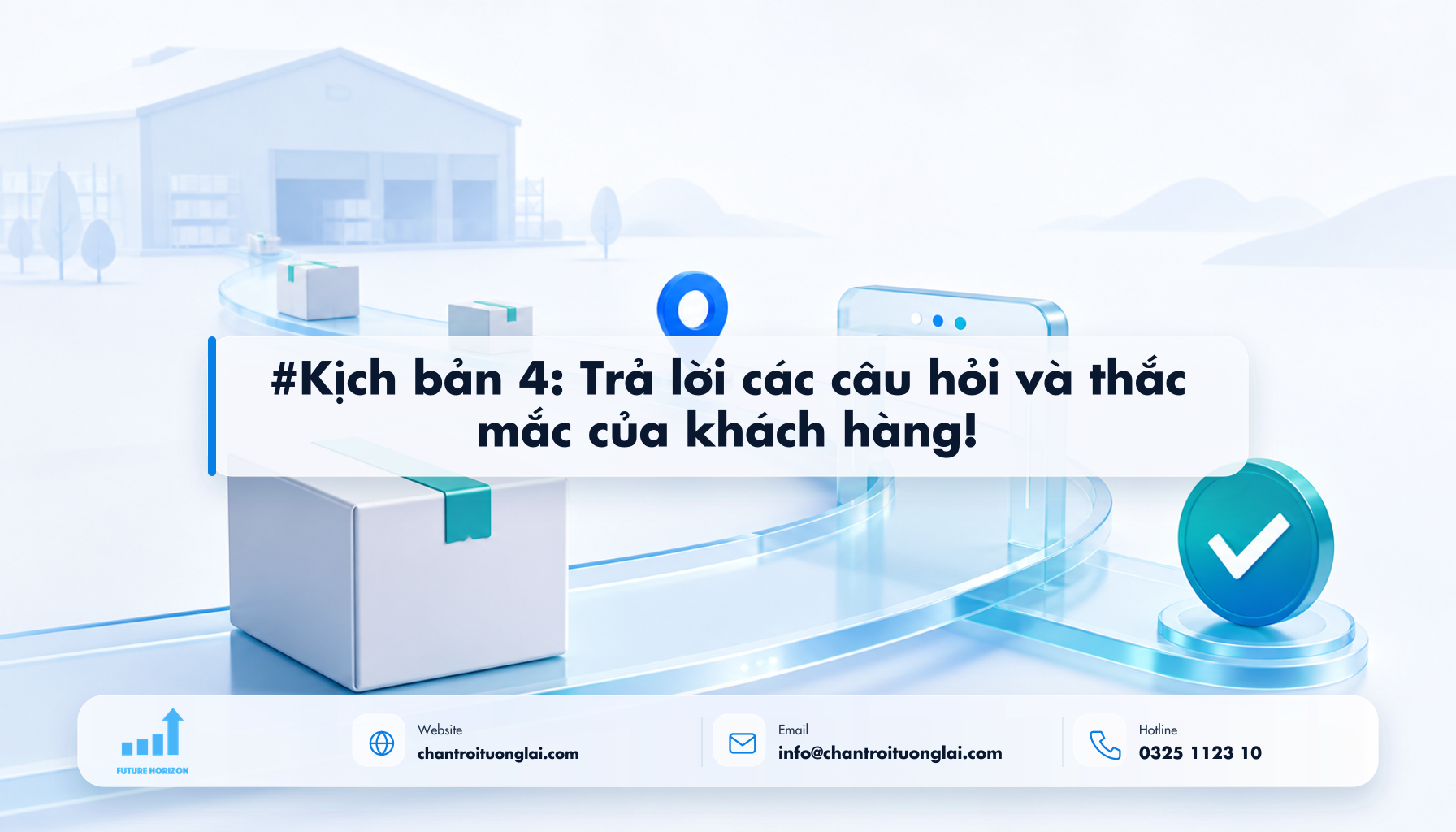 #Kịch bản 4: Trả lời các câu hỏi và thắc mắc của khách hàng! Minh họa #kịch bản 4: trả lời các câu hỏi và thắc mắc của khách hàng! theo phong cách Fluent 2.5D