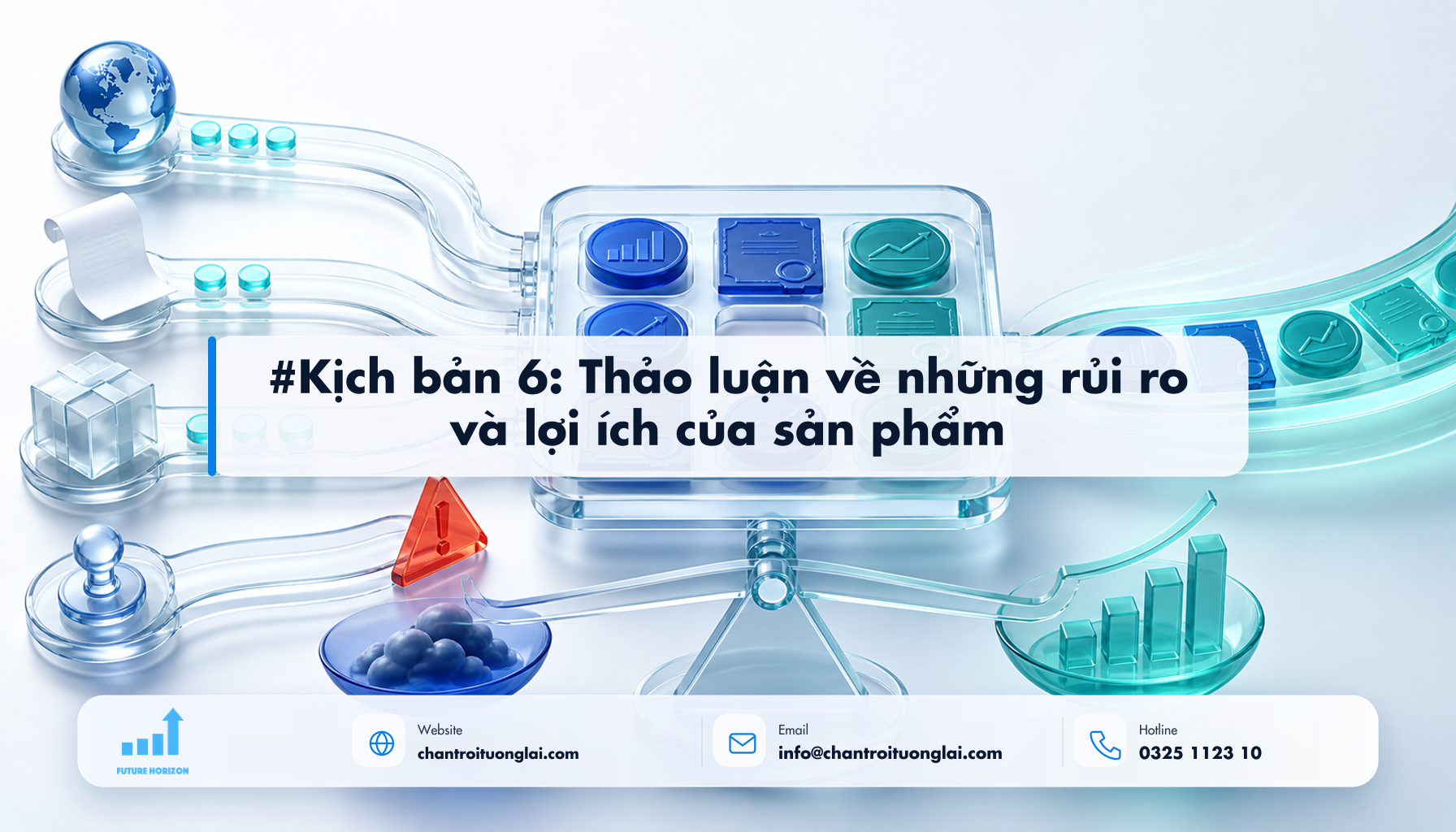 #Kịch bản 6: Thảo luận về những rủi ro và lợi ích của sản phẩm Minh họa #kịch bản 6: thảo luận về những rủi ro và lợi ích của sản phẩm theo phong cách Fluent 2.5D