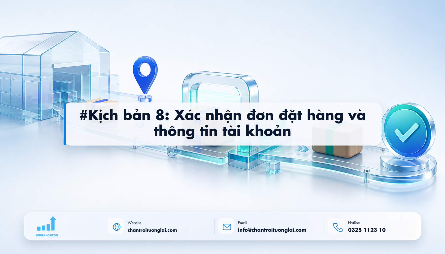 #Kịch bản 8: Xác nhận đơn đặt hàng và thông tin tài khoản Minh họa #kịch bản 8: xác nhận đơn đặt hàng và thông tin tài khoản theo phong cách Fluent 2.5D