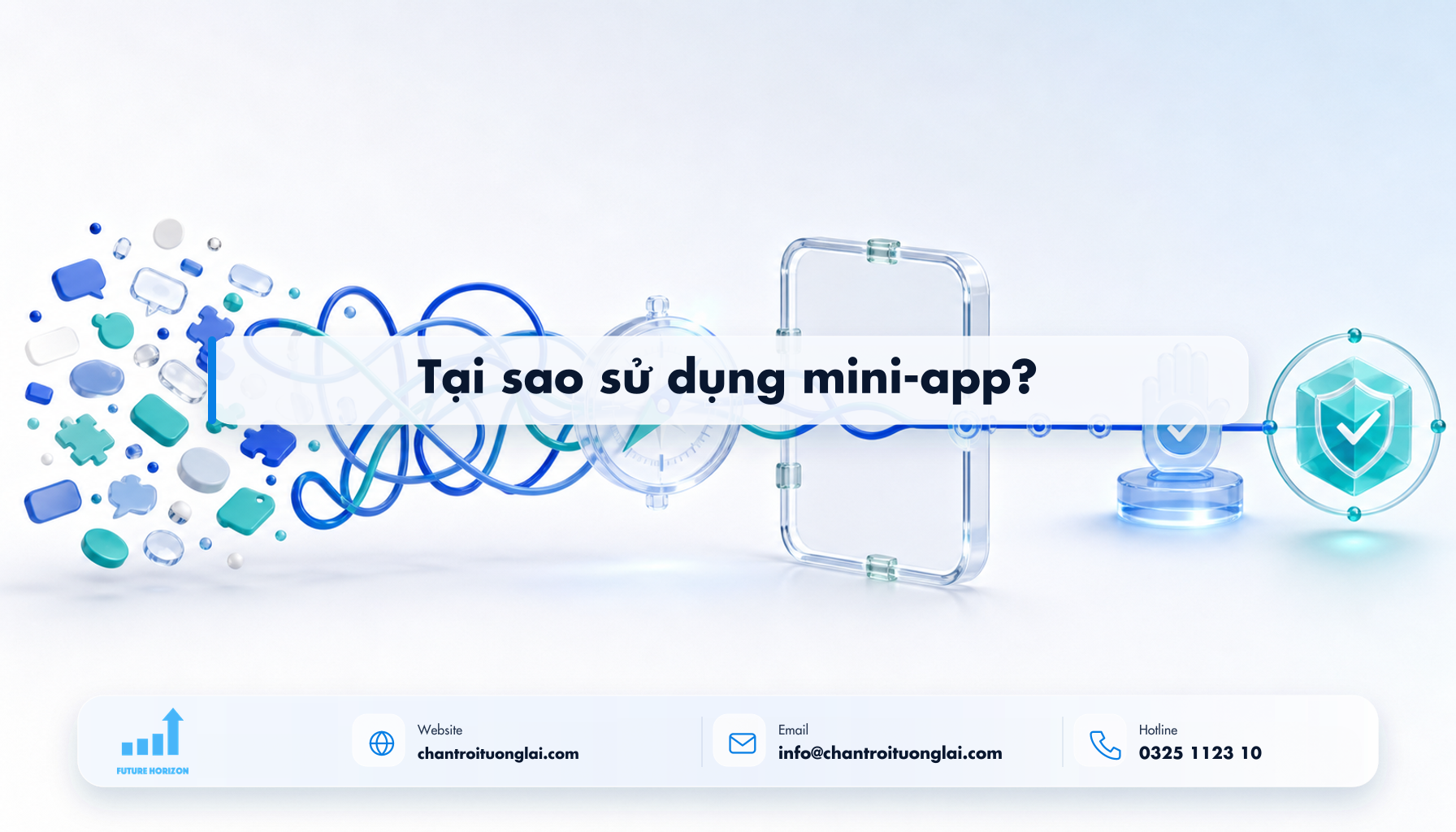 Tại sao sử dụng mini-app? Minh họa tại sao sử dụng mini-app? theo phong cách Fluent 2.5D