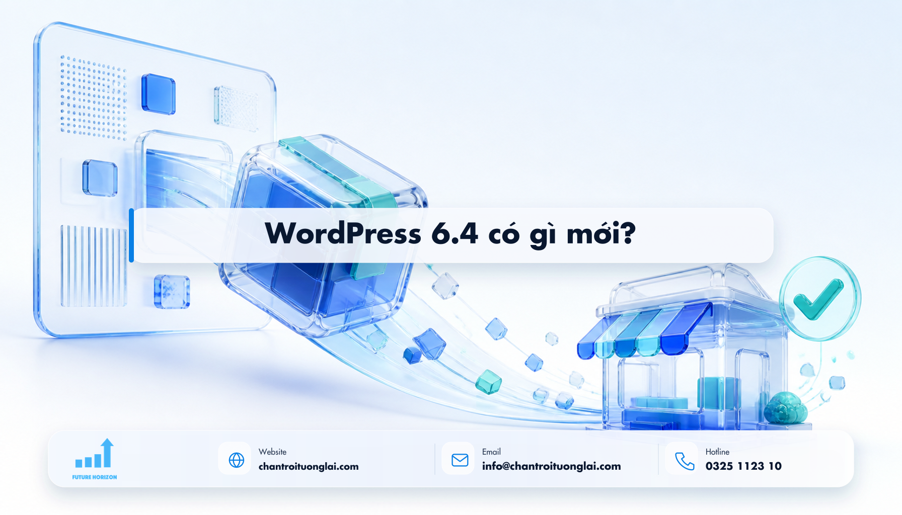 WordPress 6.4 có gì mới? Minh họa wordpress 6.4 có gì mới? theo phong cách Fluent 2.5D