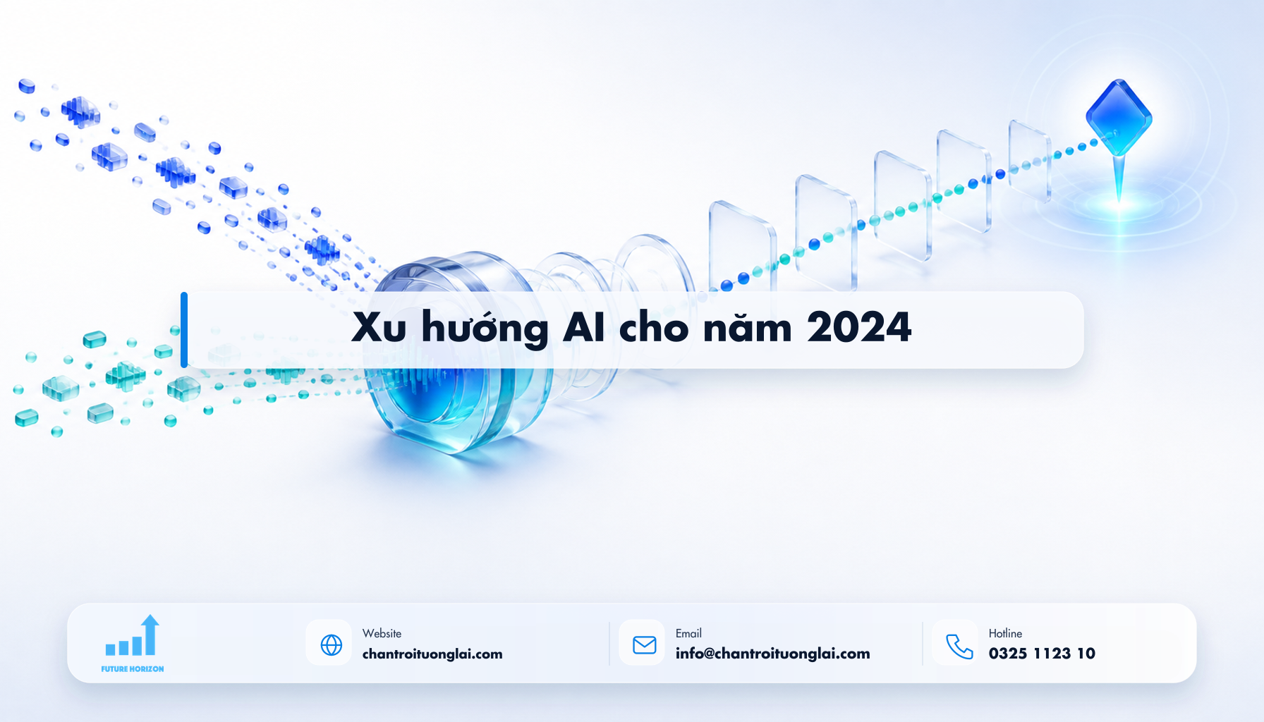 Xu hướng AI cho năm 2024 Minh họa xu hướng ai cho năm 2024 theo phong cách Fluent 2.5D