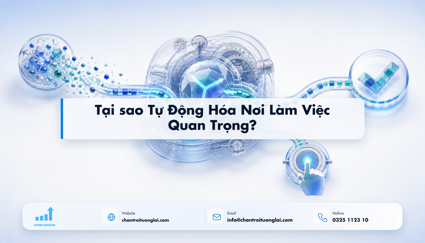 Tại sao Tự Động Hóa Nơi Làm Việc Quan Trọng? Minh họa tại sao tự động hóa nơi làm việc quan trọng? theo phong cách Fluent 2.5D