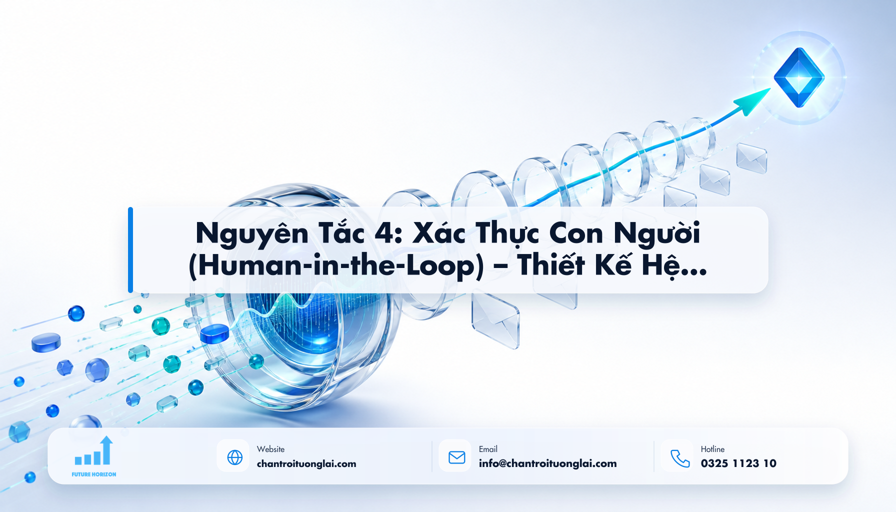 Nguyên Tắc 4: Xác Thực Con Người (Human-in-the-Loop) – Thiết Kế Hệ Thống Agent An Toàn Minh họa nguyên tắc 4: xác thực con người (human-in-the-loop) – thiết kế hệ thống agent an toàn theo phong cách Fluent 2.5D