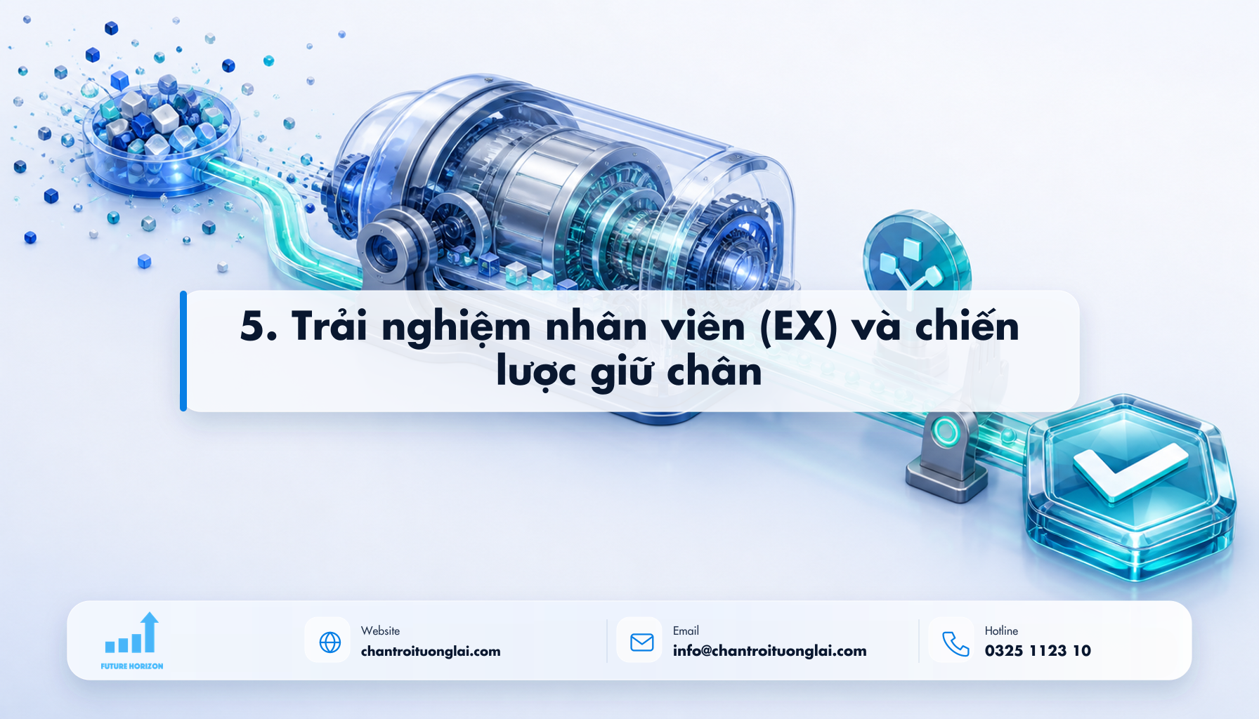 5. Trải nghiệm nhân viên (EX) và chiến lược giữ chân Minh họa 5. trải nghiệm nhân viên (ex) và chiến lược giữ chân theo phong cách Fluent 2.5D