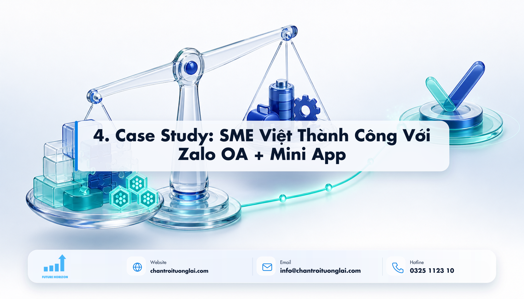 Minh họa 4. case study: sme việt thành công với zalo oa + mini app theo phong cách Fluent 2.5D