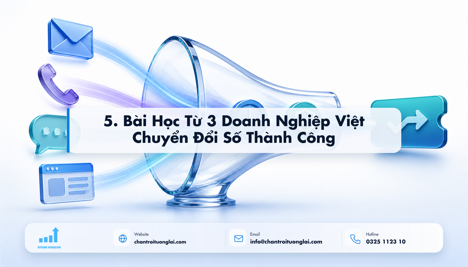 5. Bài Học Từ 3 Doanh Nghiệp Việt Chuyển Đổi Số Thành Công Minh họa 5. bài học từ 3 doanh nghiệp việt chuyển đổi số thành công theo phong cách Fluent 2.5D