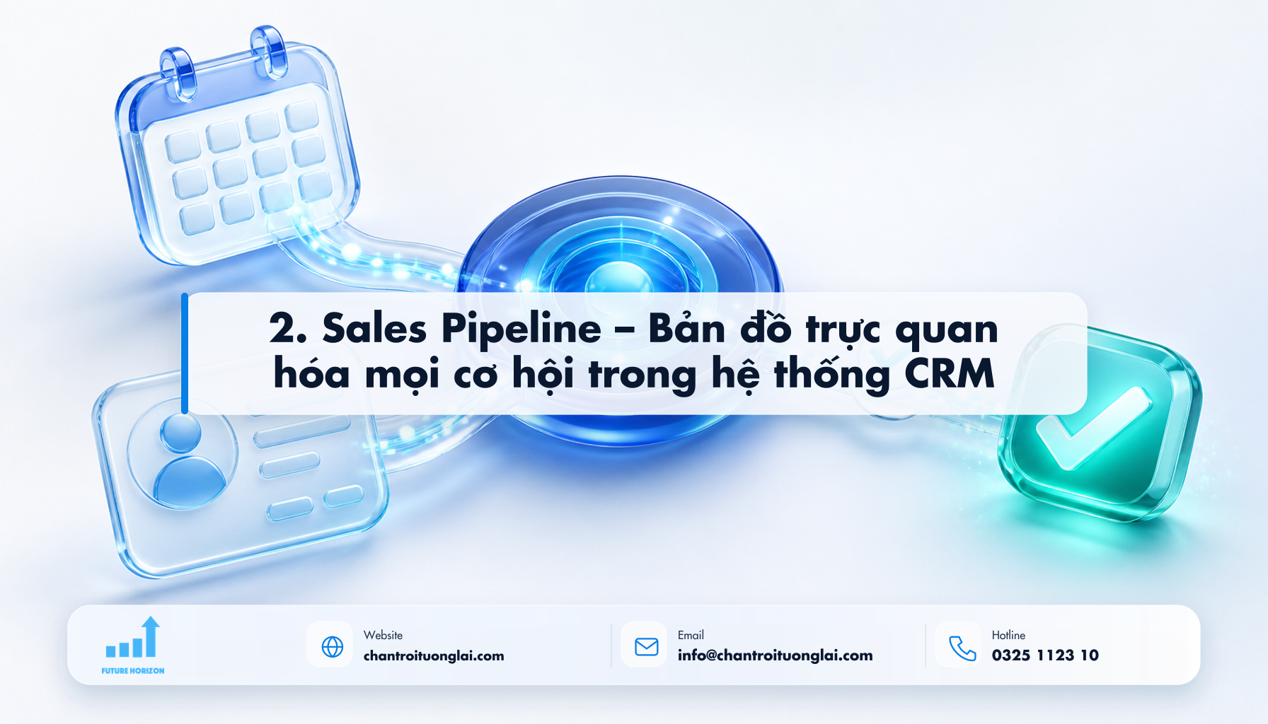 2. Sales Pipeline – Bản đồ trực quan hóa mọi cơ hội trong hệ thống CRM Minh họa 2. sales pipeline – bản đồ trực quan hóa mọi cơ hội trong hệ thống crm theo phong cách Fluent 2.5D