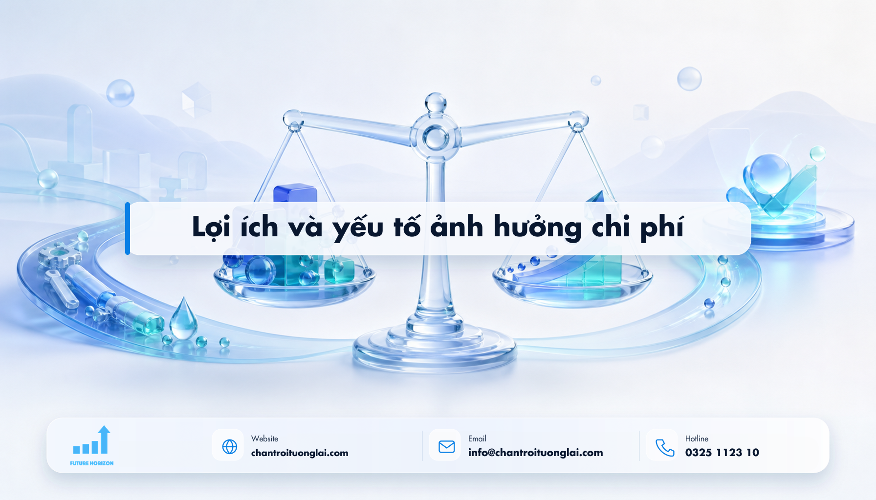 Lợi ích và yếu tố ảnh hưởng chi phí Minh họa lợi ích và yếu tố ảnh hưởng chi phí theo phong cách Fluent 2.5D