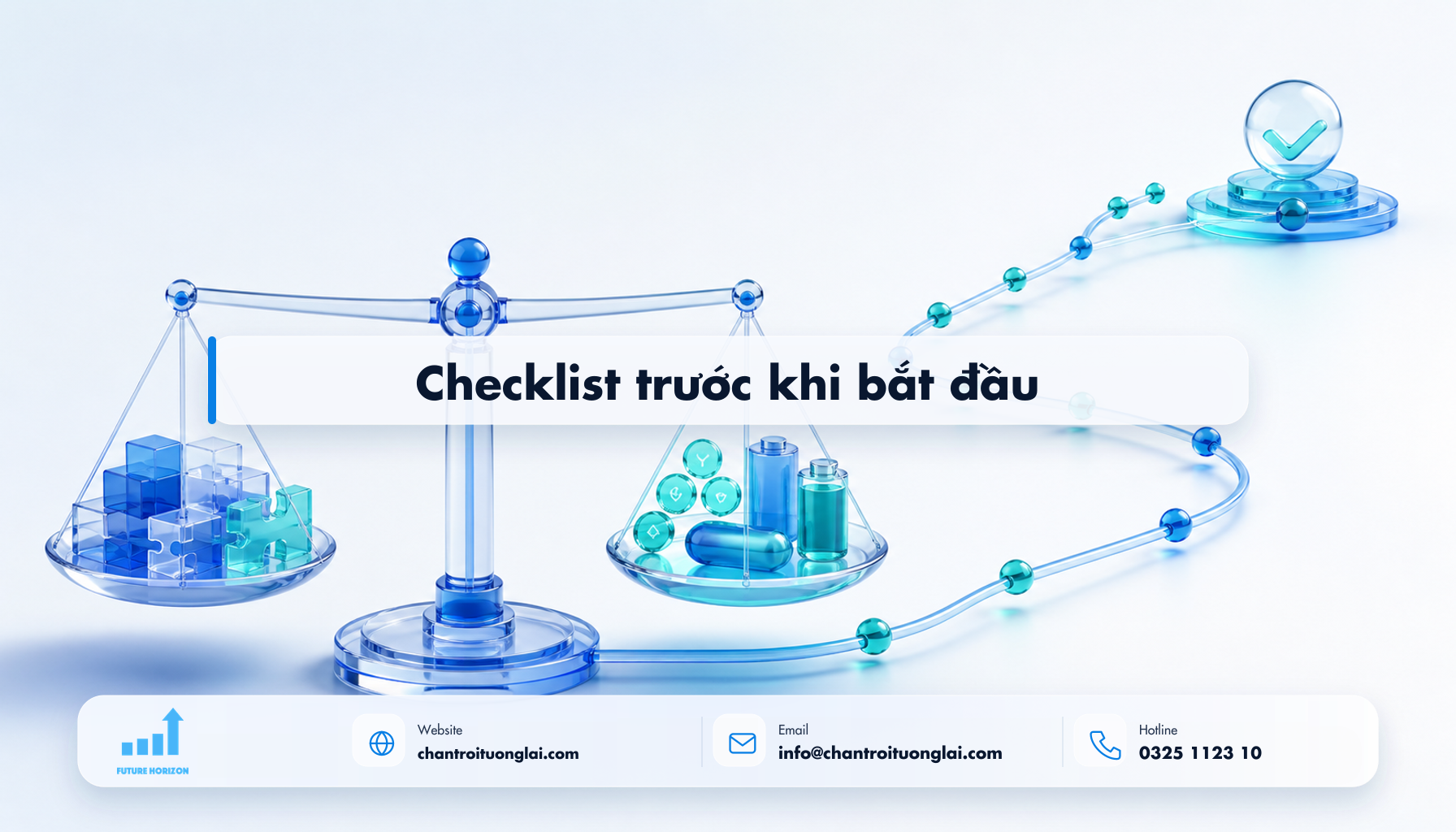 Checklist trước khi bắt đầu Minh họa checklist trước khi bắt đầu theo phong cách Fluent 2.5D