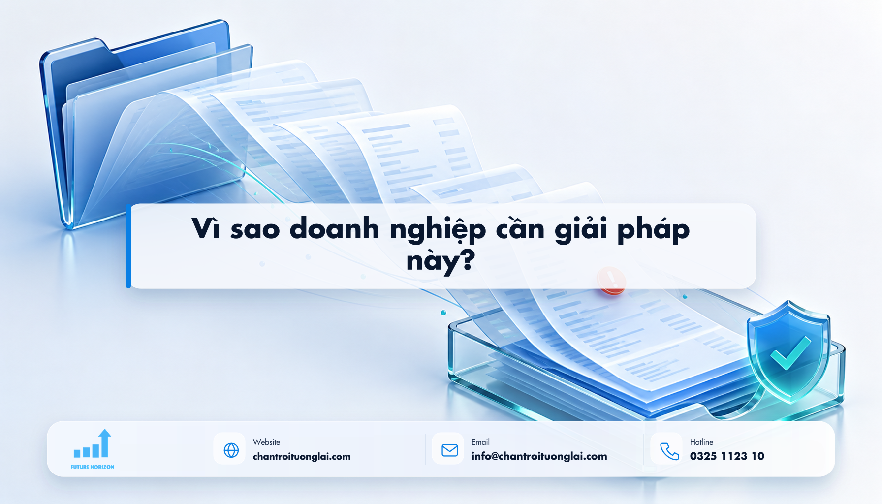 Vì sao doanh nghiệp cần giải pháp này? Minh họa vì sao doanh nghiệp cần giải pháp này? theo phong cách Fluent 2.5D