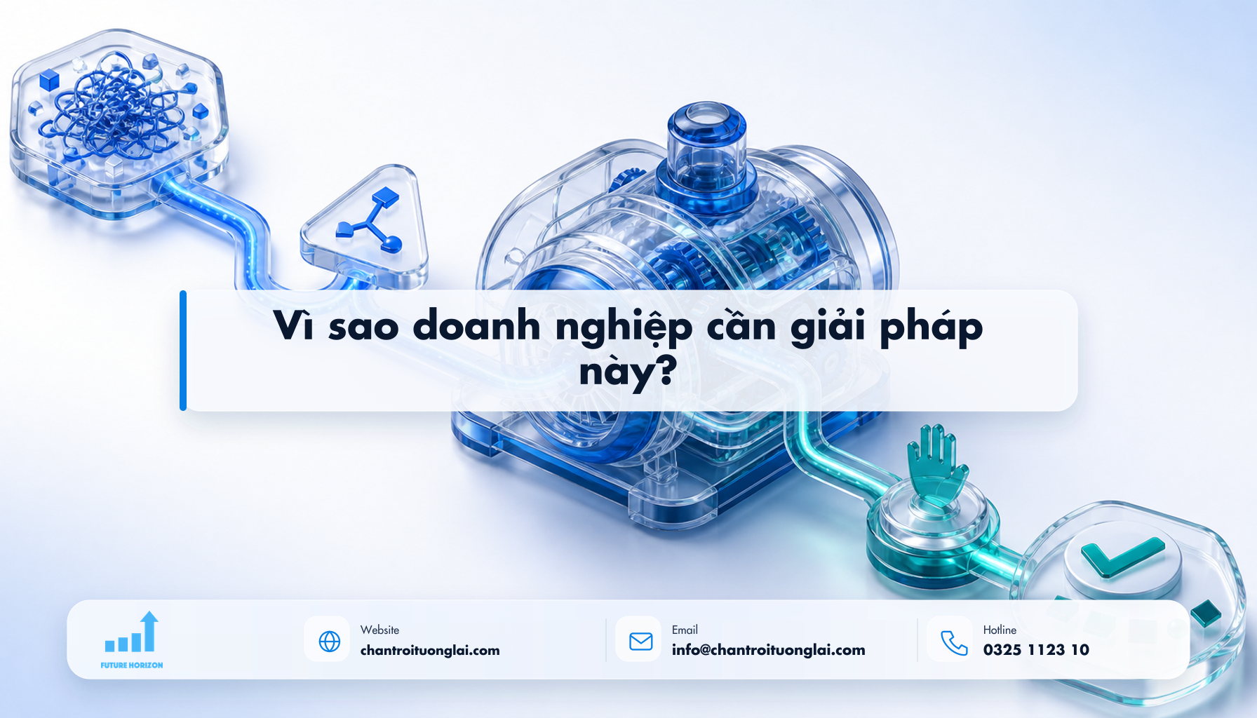 Vì sao doanh nghiệp cần giải pháp này? Minh họa vì sao doanh nghiệp cần giải pháp này? theo phong cách Fluent 2.5D