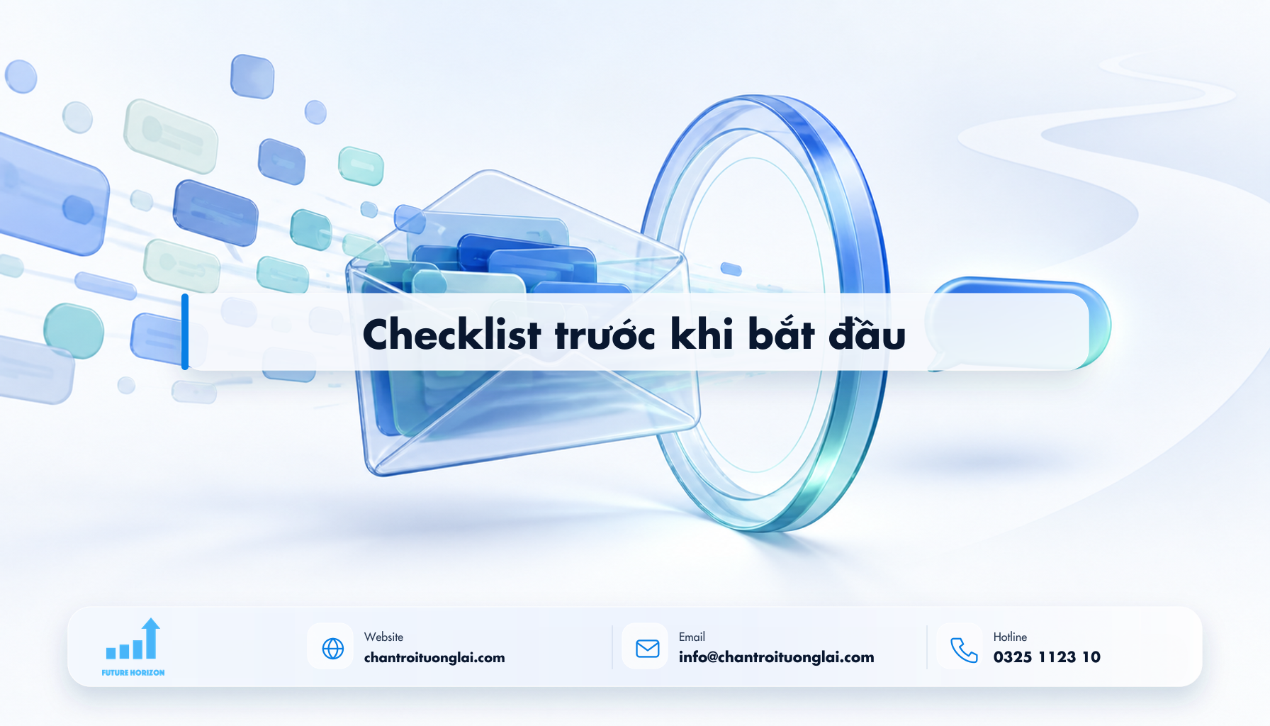 Checklist trước khi bắt đầu Minh họa checklist trước khi bắt đầu theo phong cách Fluent 2.5D