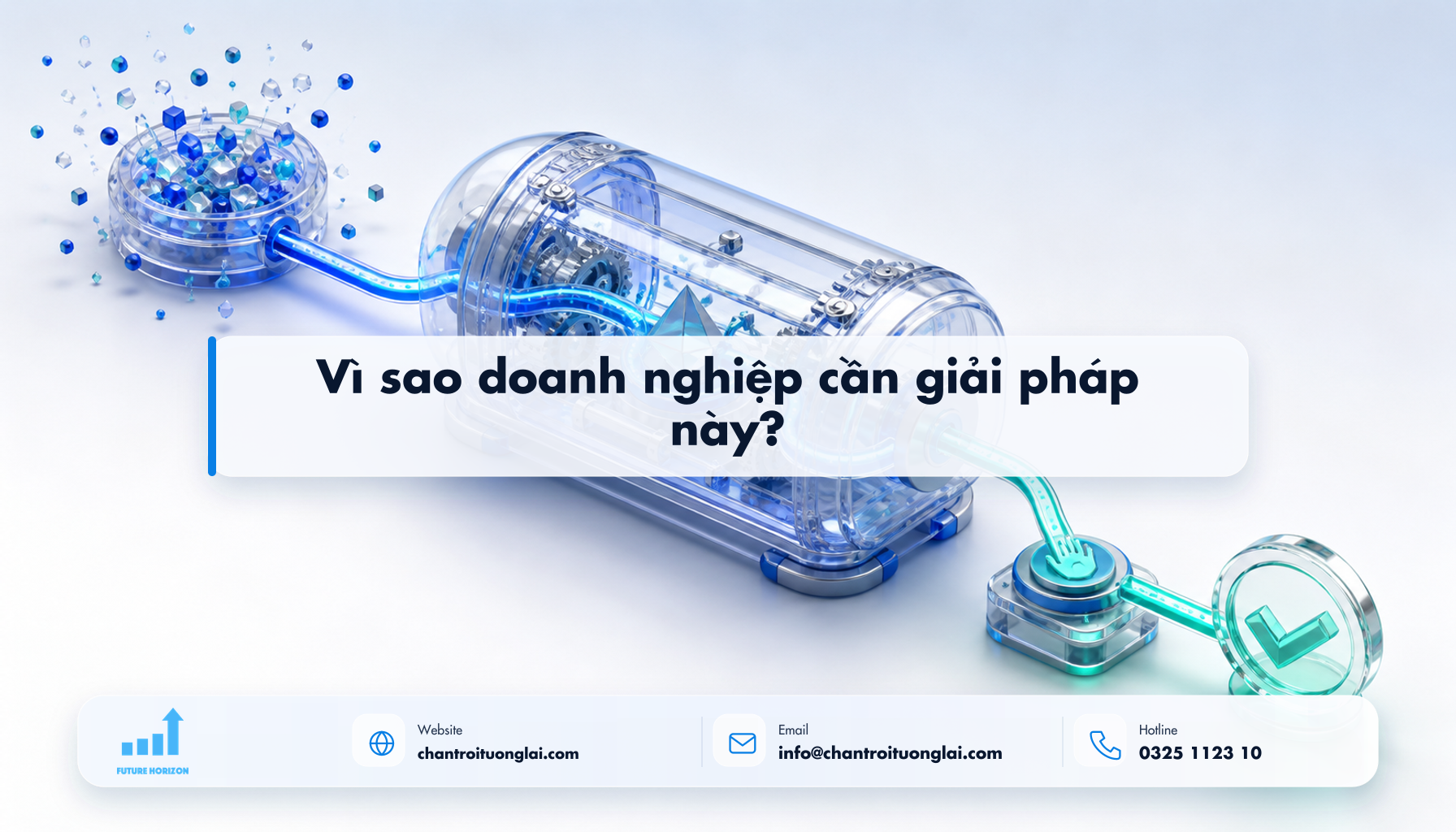 Vì sao doanh nghiệp cần giải pháp này? Minh họa vì sao doanh nghiệp cần giải pháp này? theo phong cách Fluent 2.5D