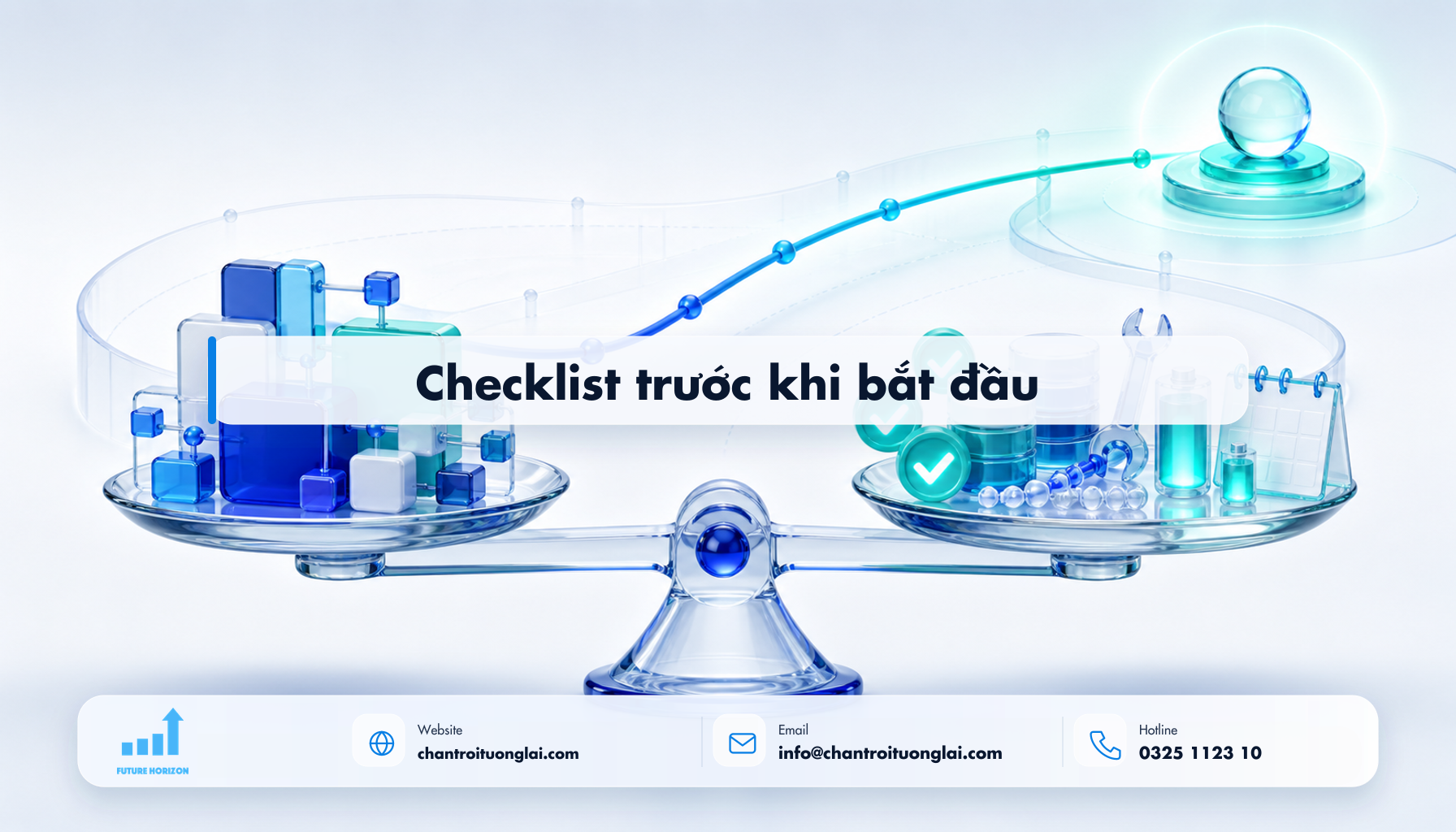 Checklist trước khi bắt đầu Minh họa checklist trước khi bắt đầu theo phong cách Fluent 2.5D