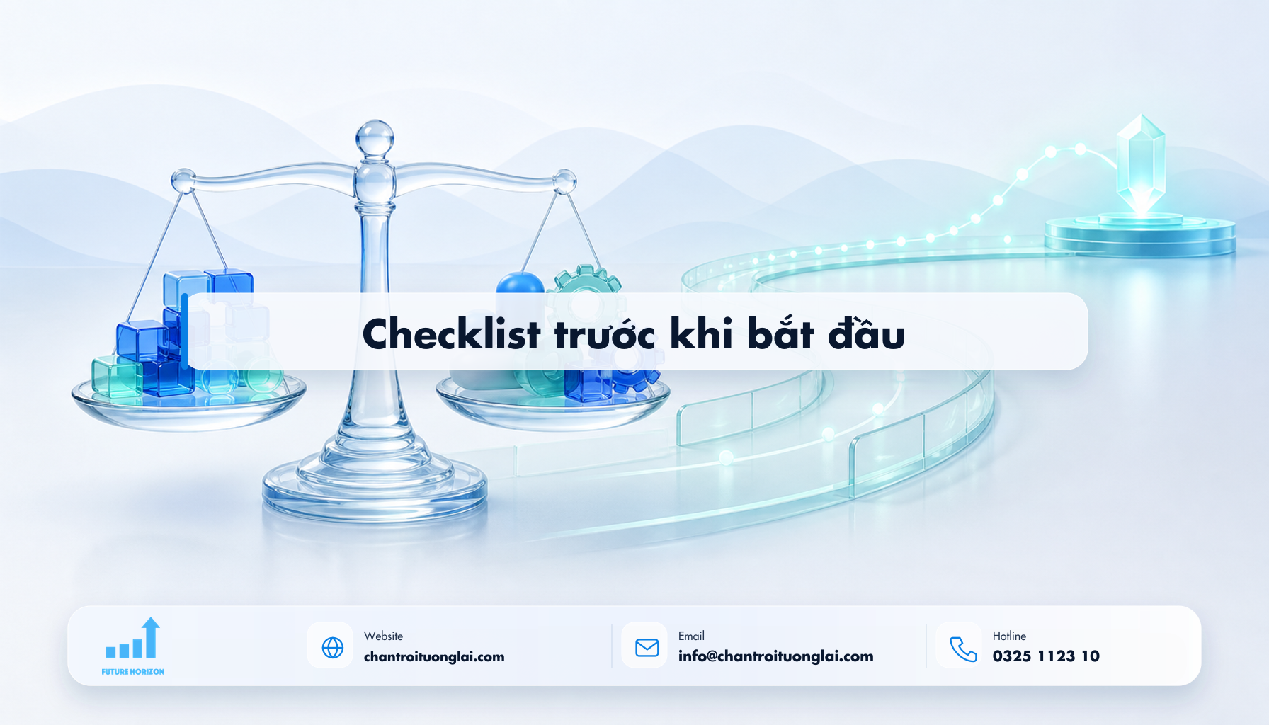 Checklist trước khi bắt đầu Minh họa checklist trước khi bắt đầu theo phong cách Fluent 2.5D