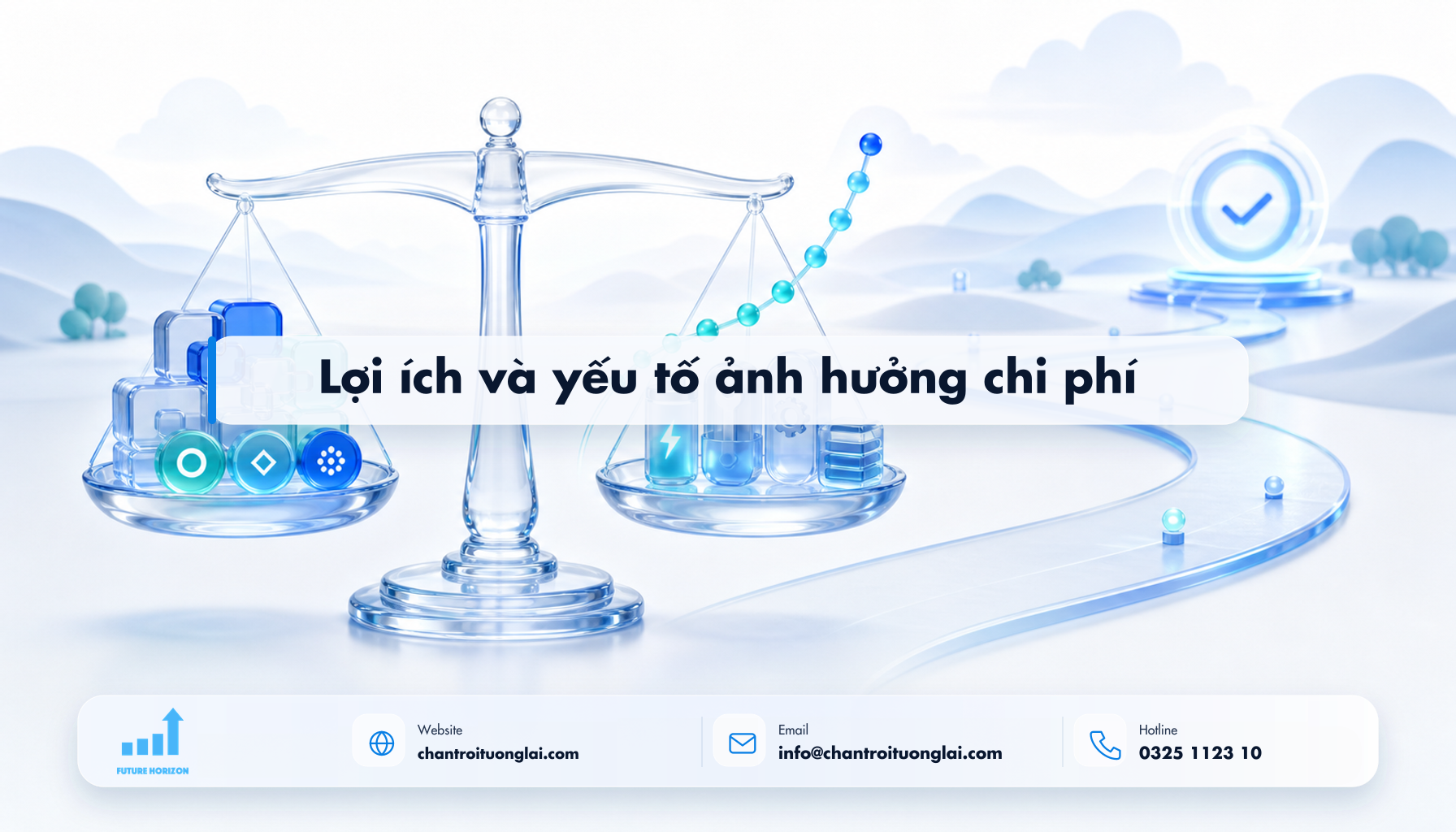 Lợi ích và yếu tố ảnh hưởng chi phí Minh họa lợi ích và yếu tố ảnh hưởng chi phí theo phong cách Fluent 2.5D
