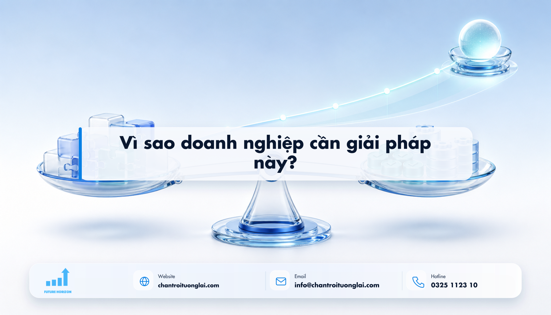 Vì sao doanh nghiệp cần giải pháp này? Minh họa vì sao doanh nghiệp cần giải pháp này? theo phong cách Fluent 2.5D