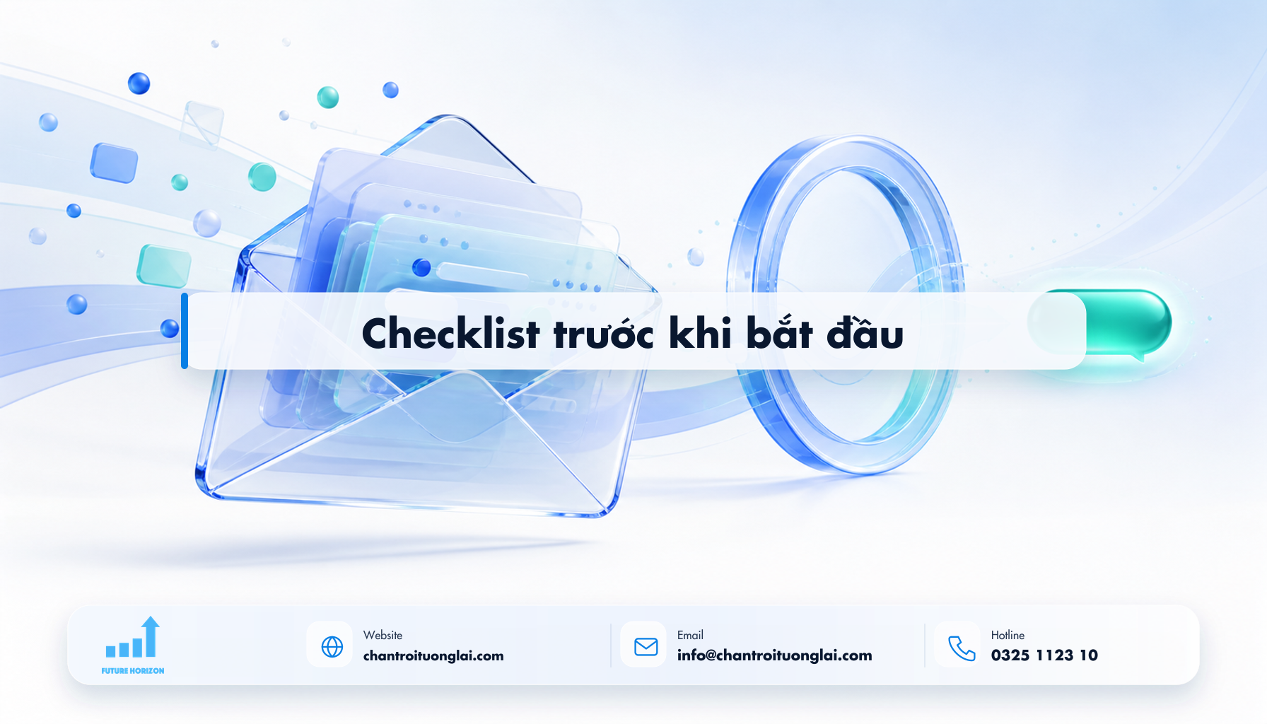Checklist trước khi bắt đầu Minh họa checklist trước khi bắt đầu theo phong cách Fluent 2.5D