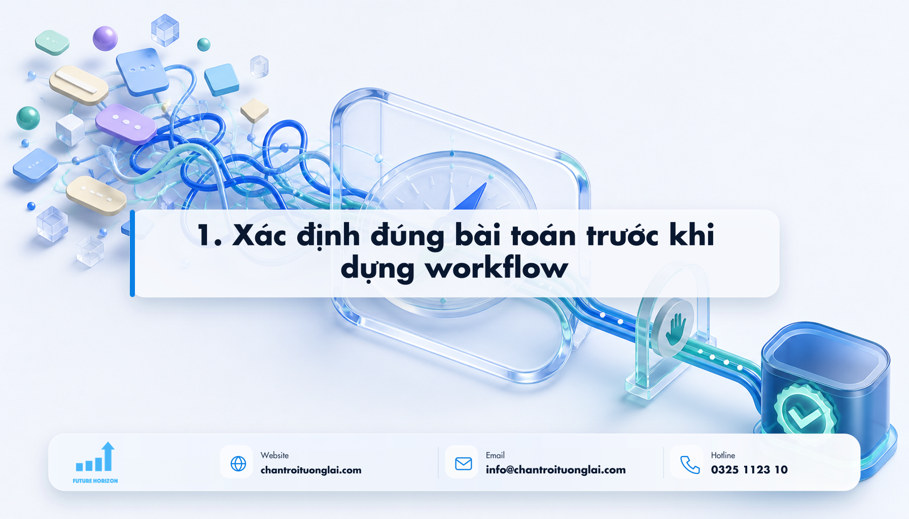 1. Xác định đúng bài toán trước khi dựng workflow Minh họa 1. xác định đúng bài toán trước khi dựng workflow theo phong cách Fluent 2.5D