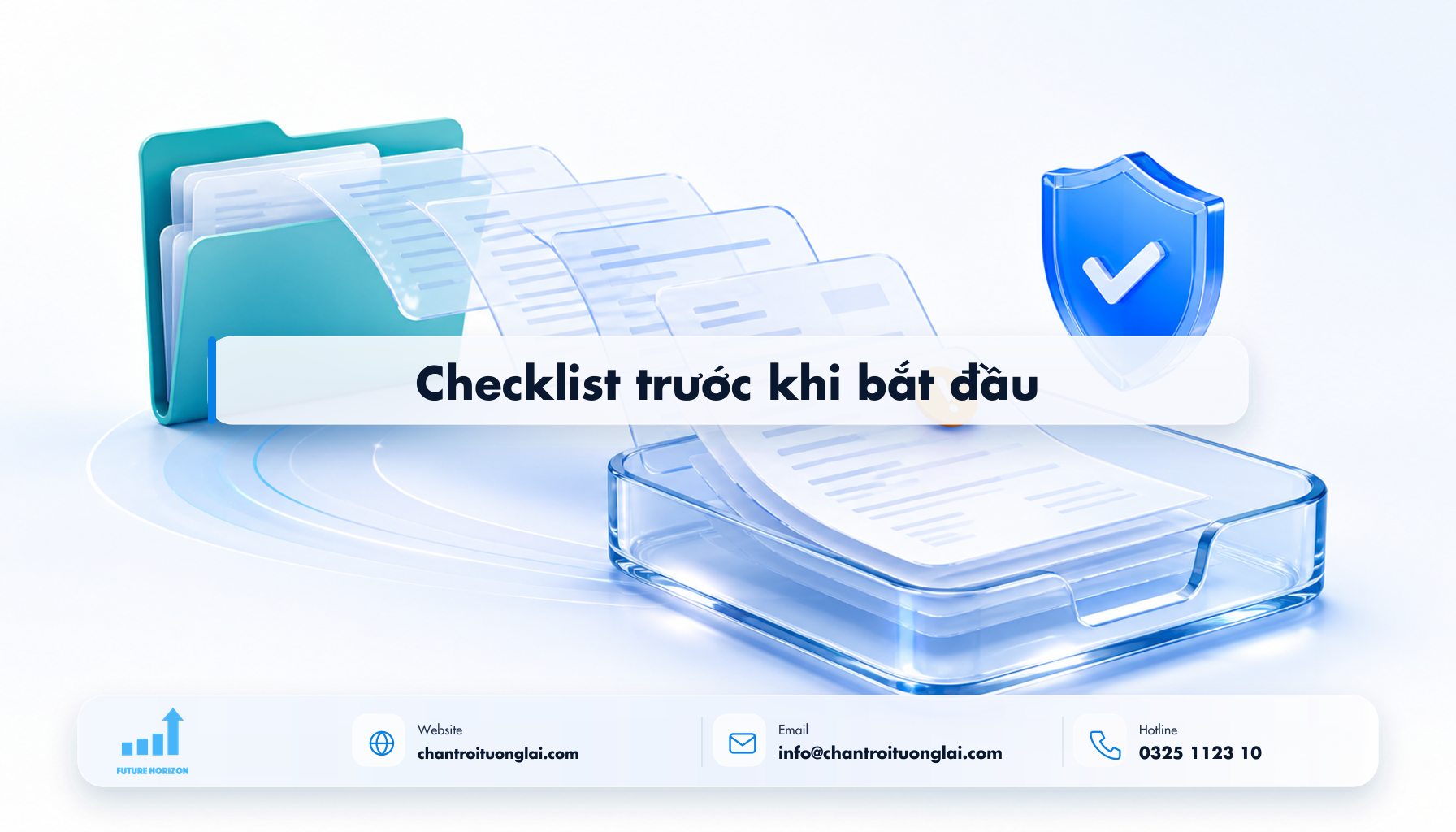 Checklist trước khi bắt đầu Minh họa checklist trước khi bắt đầu theo phong cách Fluent 2.5D