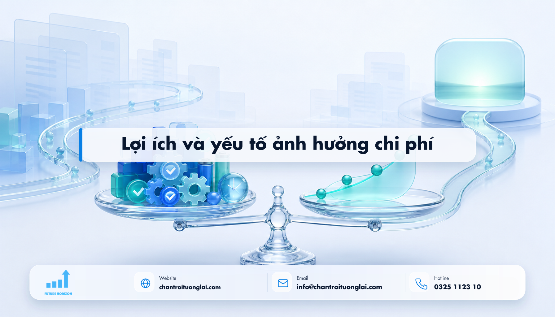 Lợi ích và yếu tố ảnh hưởng chi phí Minh họa lợi ích và yếu tố ảnh hưởng chi phí theo phong cách Fluent 2.5D
