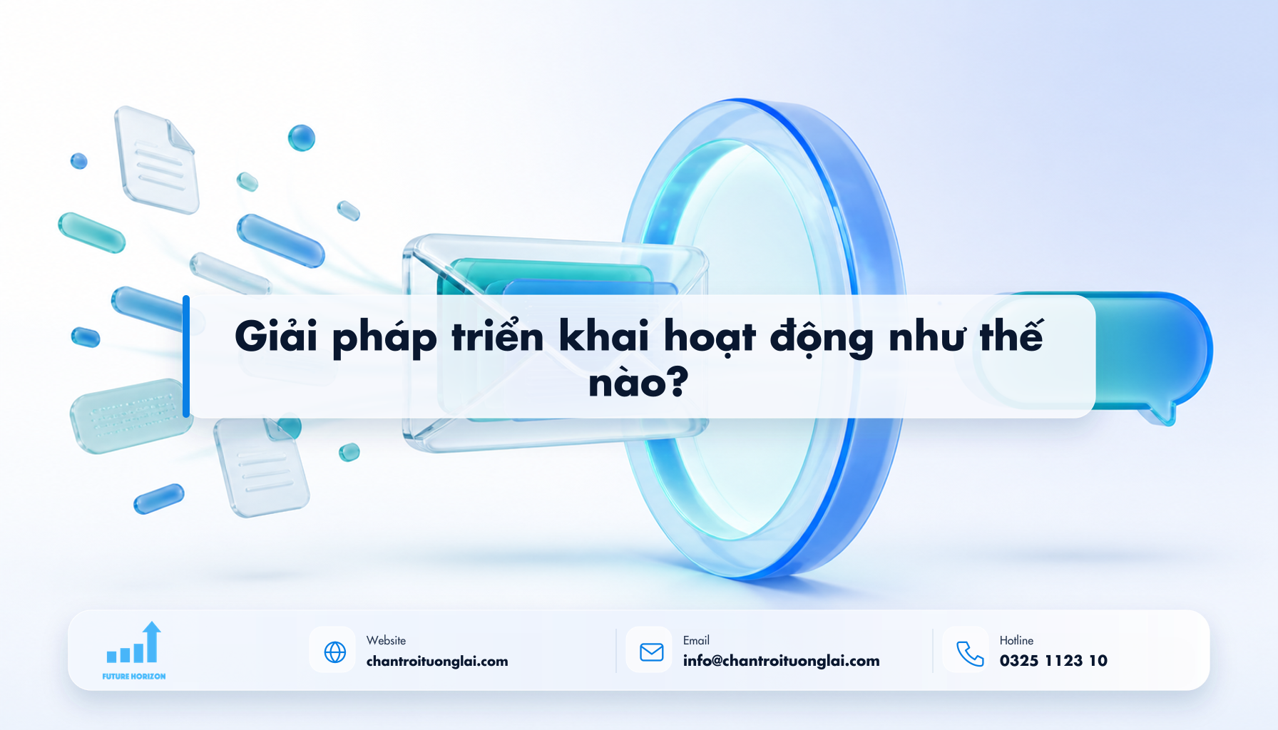 Giải pháp triển khai hoạt động như thế nào? Minh họa giải pháp triển khai hoạt động như thế nào? theo phong cách Fluent 2.5D