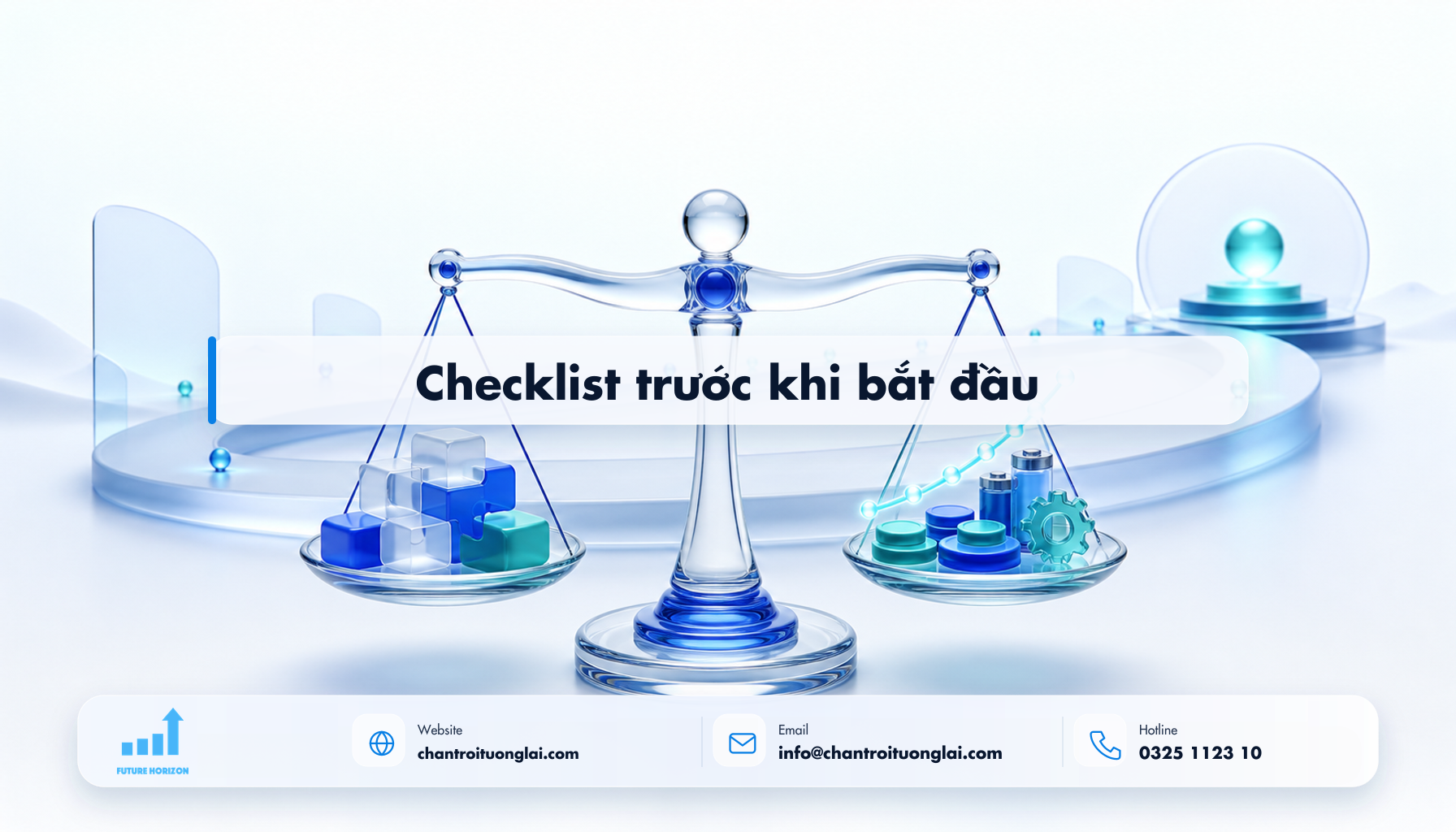 Checklist trước khi bắt đầu Minh họa checklist trước khi bắt đầu theo phong cách Fluent 2.5D