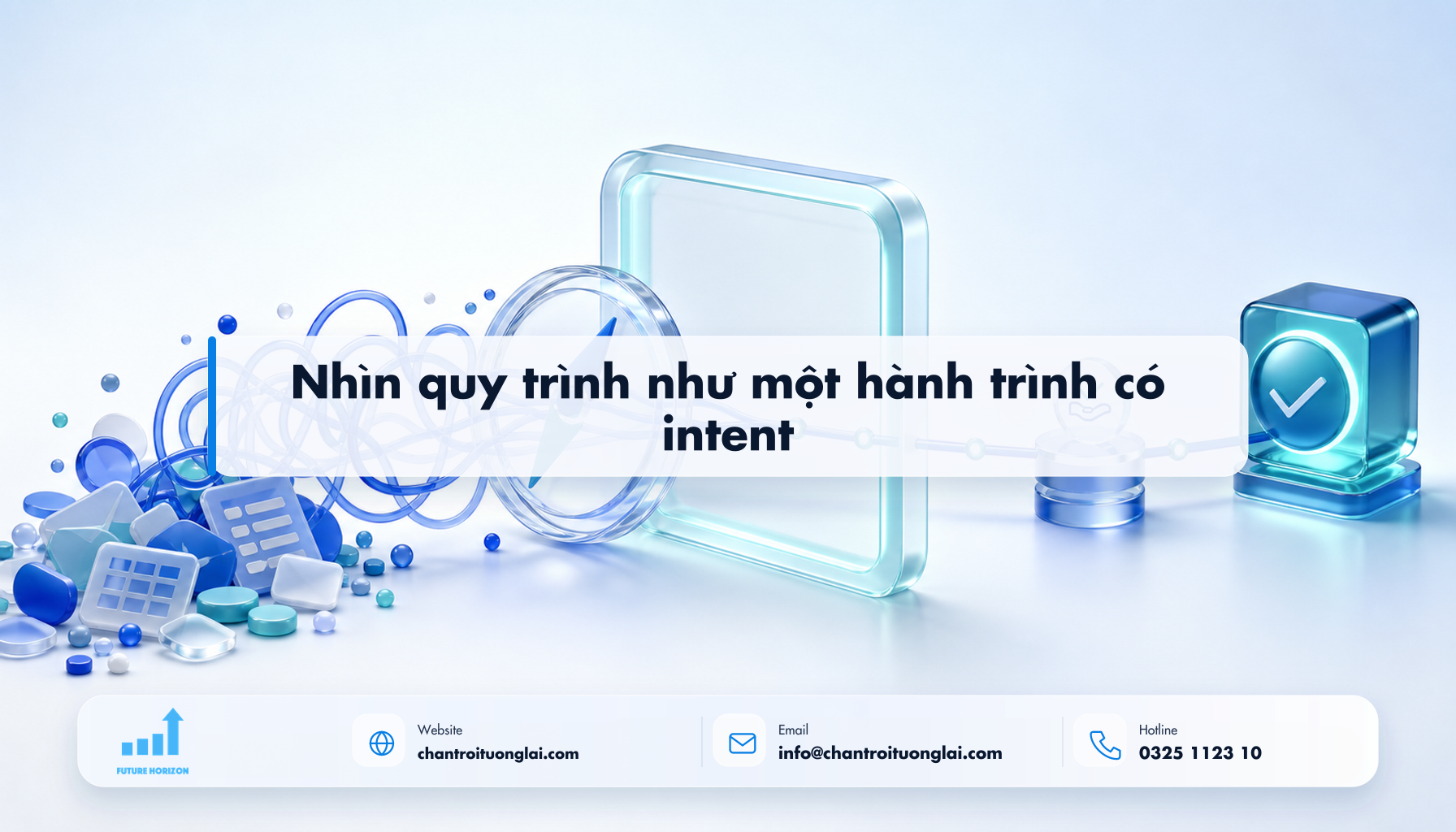 Nhìn quy trình như một hành trình có intent Minh họa nhìn quy trình như một hành trình có intent theo phong cách Fluent 2.5D