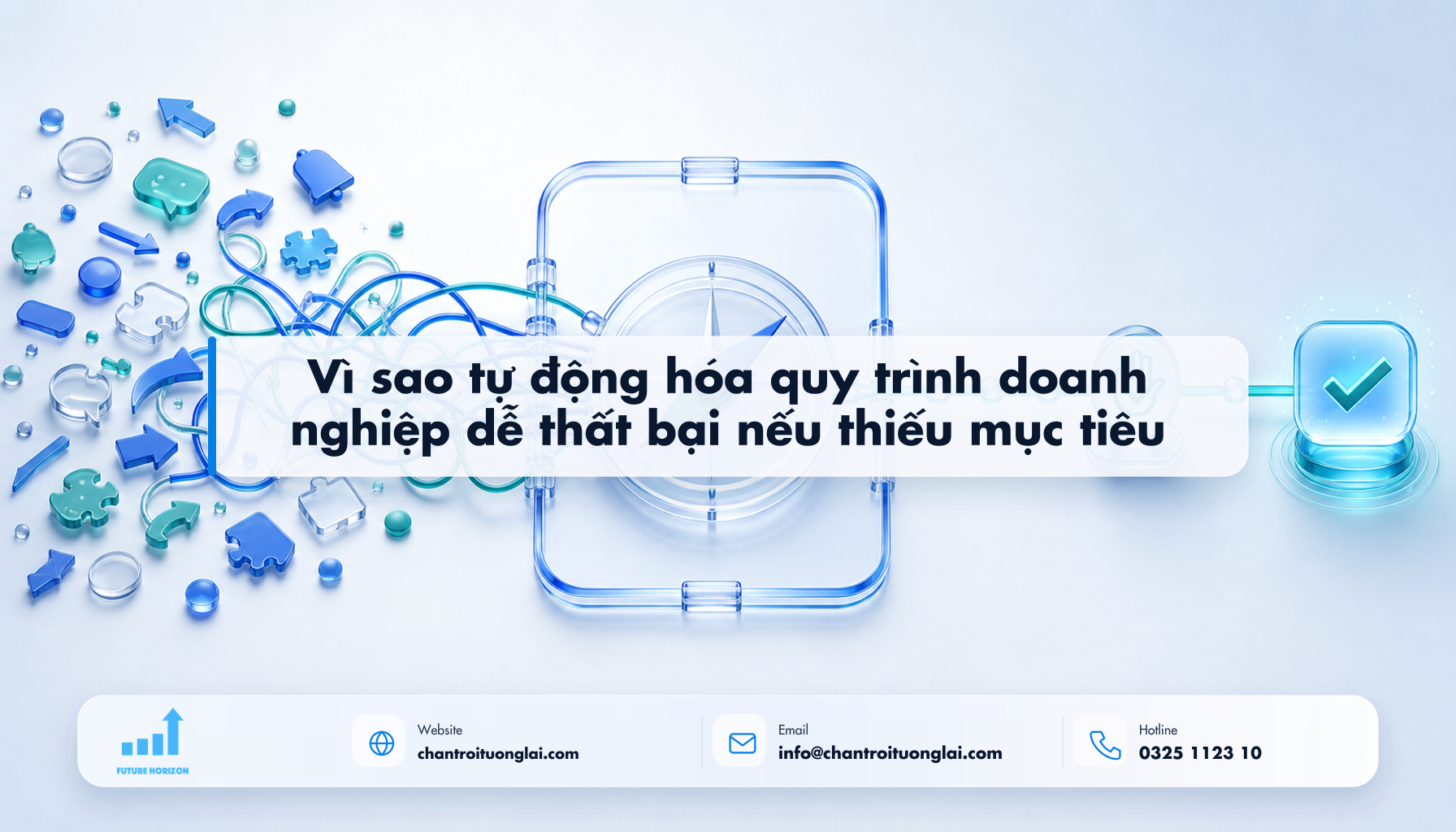 Vì sao tự động hóa quy trình doanh nghiệp dễ thất bại nếu thiếu mục tiêu Minh họa vì sao tự động hóa quy trình doanh nghiệp dễ thất bại nếu thiếu mục tiêu theo phong cách Fluent 2.5D
