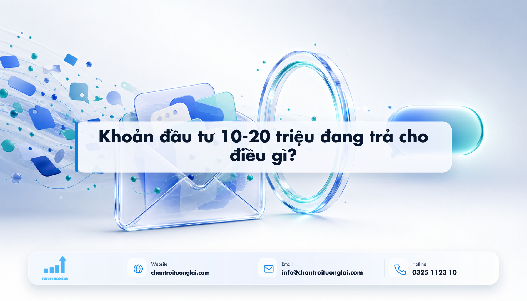 Khoản đầu tư 10-20 triệu đang trả cho điều gì? Minh họa khoản đầu tư 10-20 triệu đang trả cho điều gì? theo phong cách Fluent 2.5D