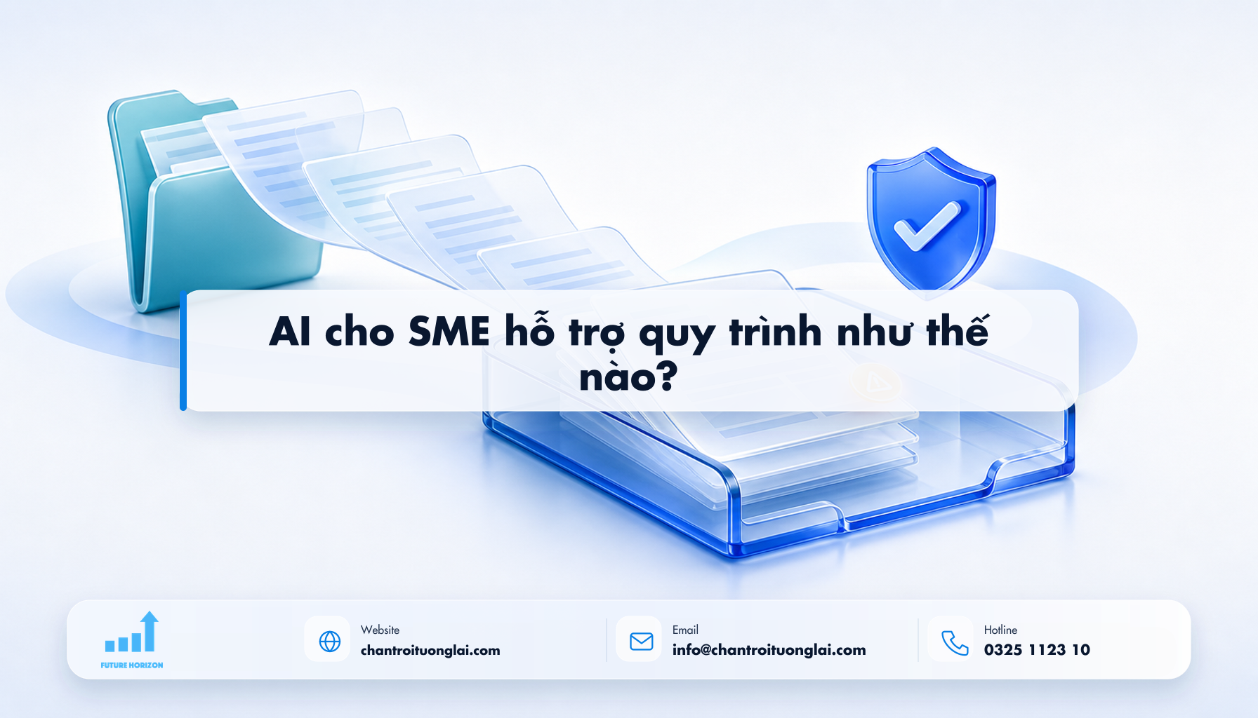 AI cho SME hỗ trợ quy trình như thế nào? Minh họa ai cho sme hỗ trợ quy trình như thế nào? theo phong cách Fluent 2.5D