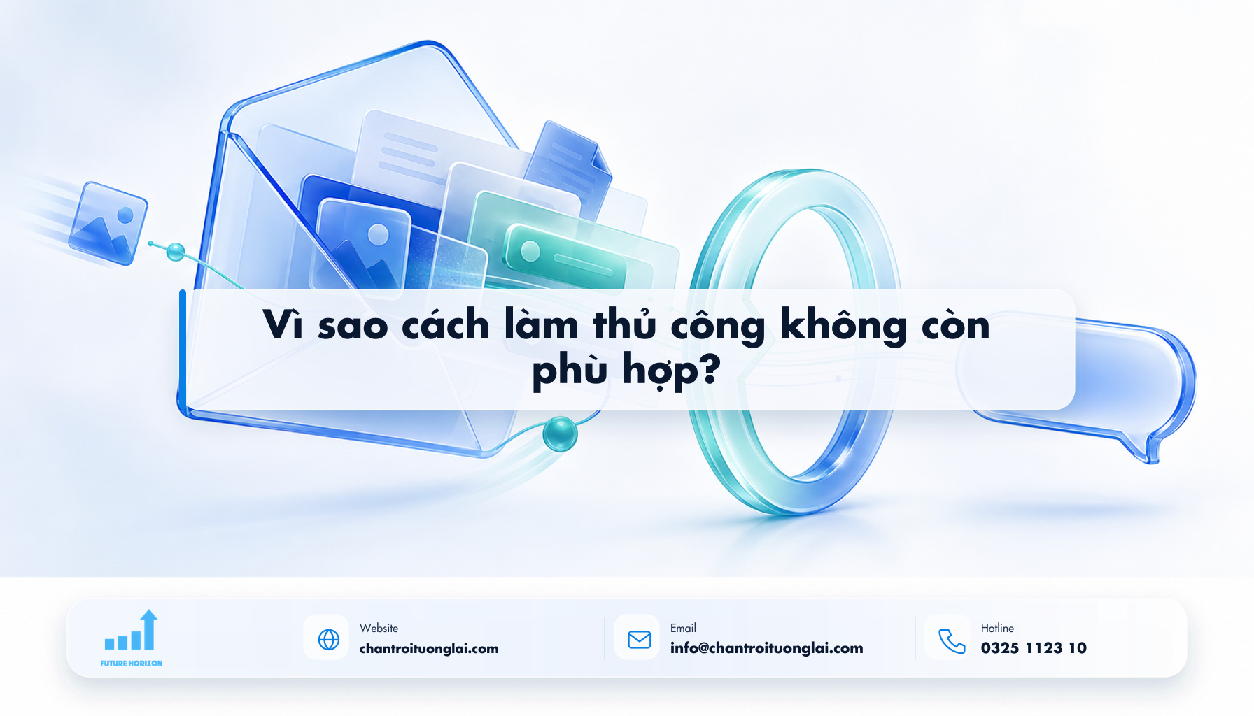 Vì sao cách làm thủ công không còn phù hợp? Minh họa vì sao cách làm thủ công không còn phù hợp? theo phong cách Fluent 2.5D