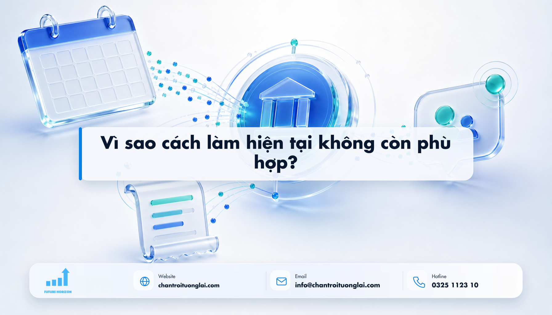 Vì sao cách làm hiện tại không còn phù hợp? Minh họa vì sao cách làm hiện tại không còn phù hợp? theo phong cách Fluent 2.5D