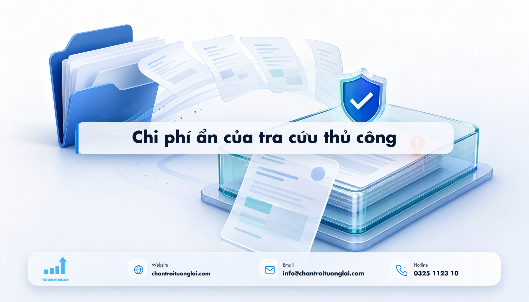 Chi phí ẩn của tra cứu thủ công Minh họa chi phí ẩn của tra cứu thủ công theo phong cách Fluent 2.5D