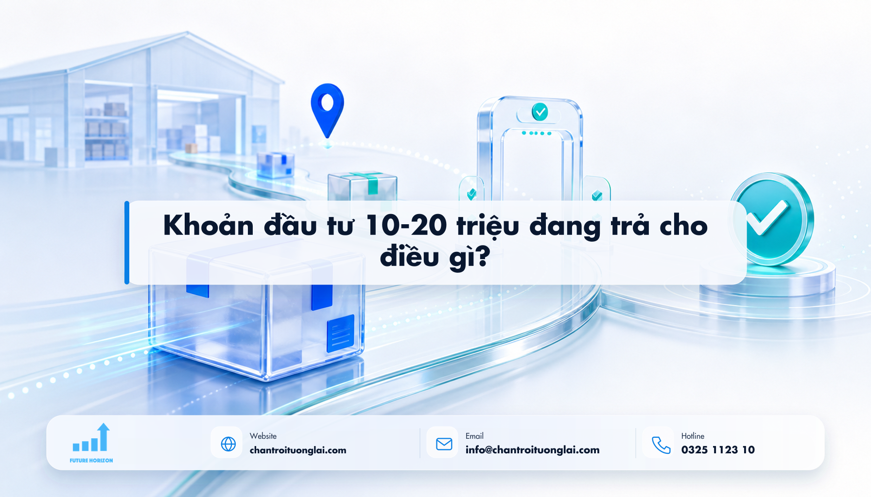 Khoản đầu tư 10-20 triệu đang trả cho điều gì? Minh họa khoản đầu tư 10-20 triệu đang trả cho điều gì? theo phong cách Fluent 2.5D