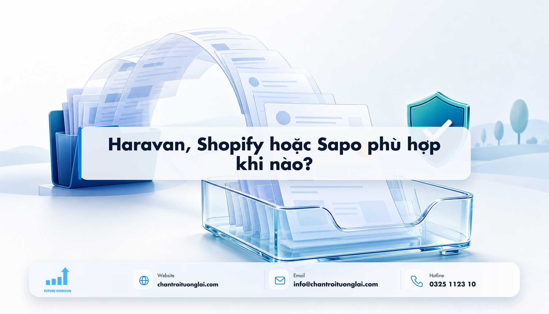 Haravan, Shopify hoặc Sapo phù hợp khi nào? Minh họa haravan, shopify hoặc sapo phù hợp khi nào? theo phong cách Fluent 2.5D