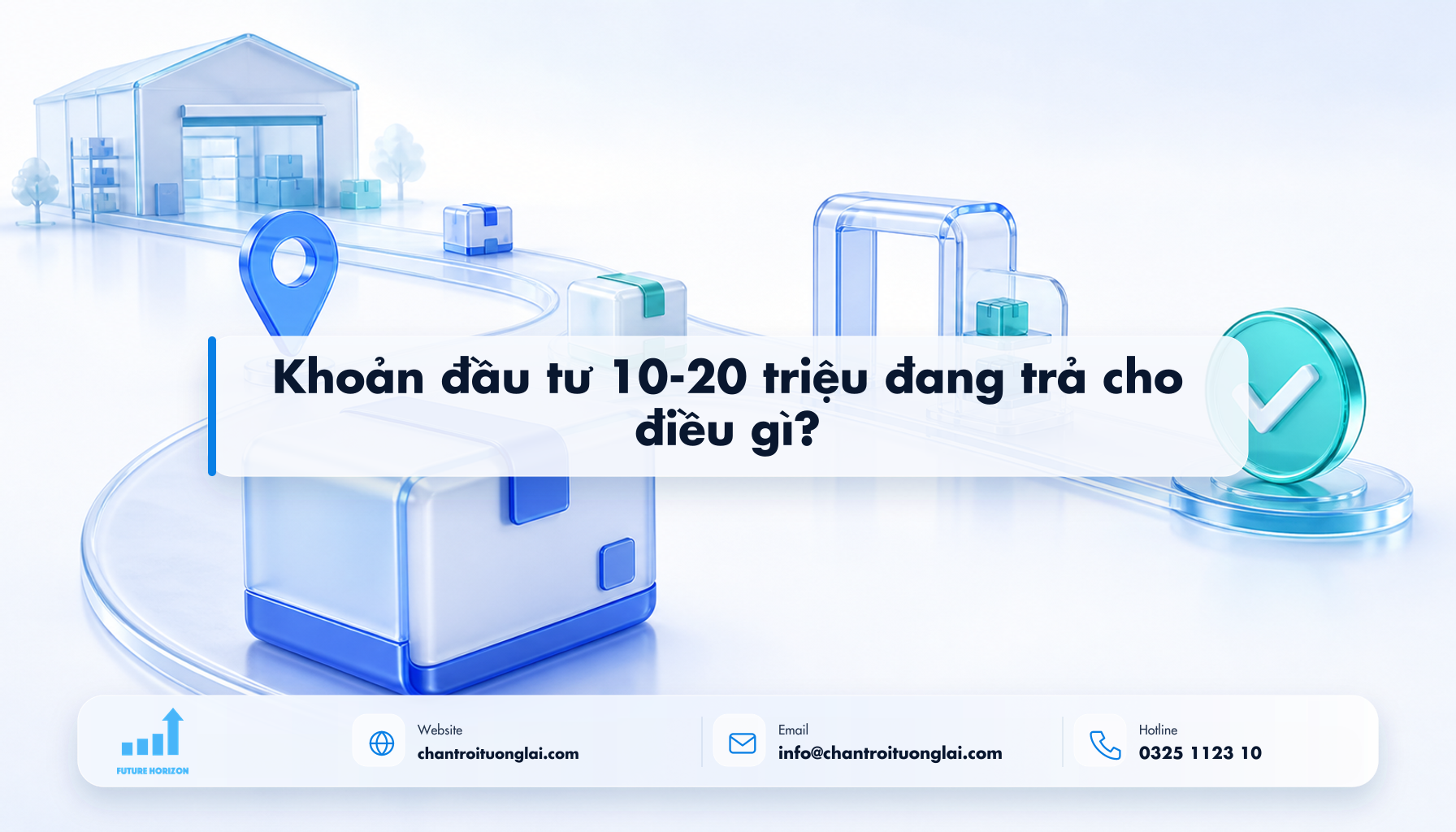 Khoản đầu tư 10-20 triệu đang trả cho điều gì? Minh họa khoản đầu tư 10-20 triệu đang trả cho điều gì? theo phong cách Fluent 2.5D