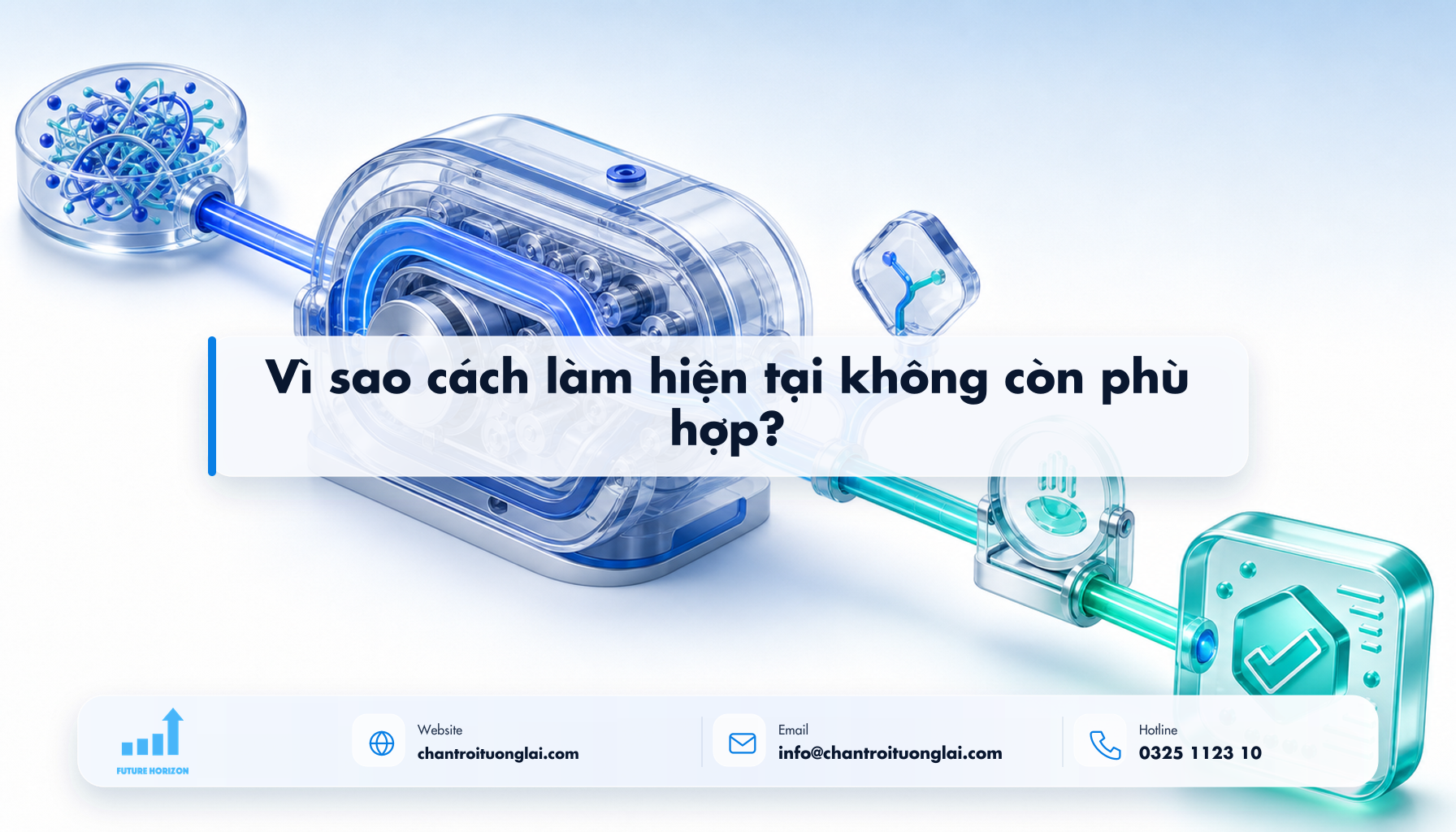 Vì sao cách làm hiện tại không còn phù hợp? Minh họa vì sao cách làm hiện tại không còn phù hợp? theo phong cách Fluent 2.5D