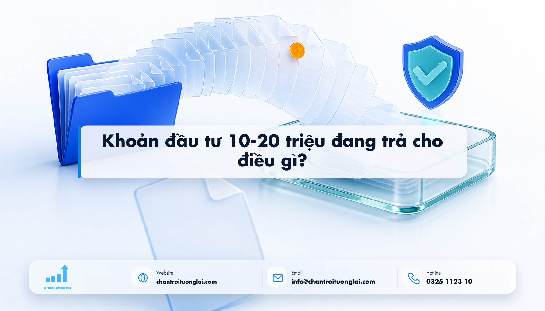 Khoản đầu tư 10-20 triệu đang trả cho điều gì? Minh họa khoản đầu tư 10-20 triệu đang trả cho điều gì? theo phong cách Fluent 2.5D