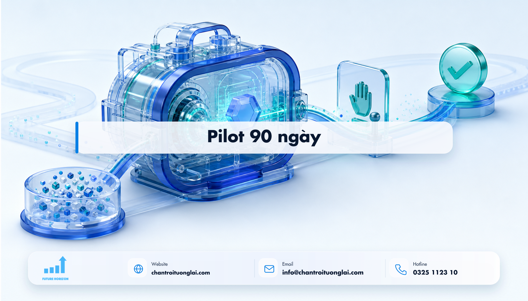 Pilot 90 ngày Minh họa pilot 90 ngày theo phong cách Fluent 2.5D