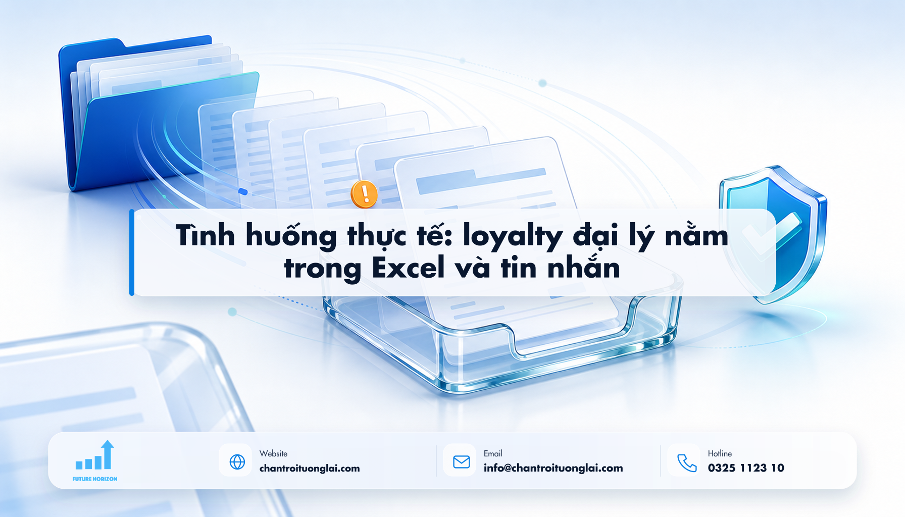 Tình huống thực tế: loyalty đại lý nằm trong Excel và tin nhắn Minh họa tình huống thực tế: loyalty đại lý nằm trong excel và tin nhắn theo phong cách Fluent 2.5D