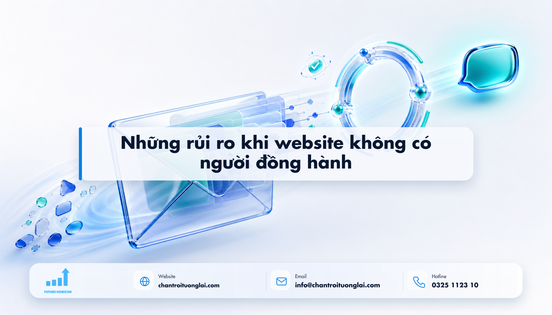 Những rủi ro khi website không có người đồng hành Minh họa những rủi ro khi website không có người đồng hành theo phong cách Fluent 2.5D