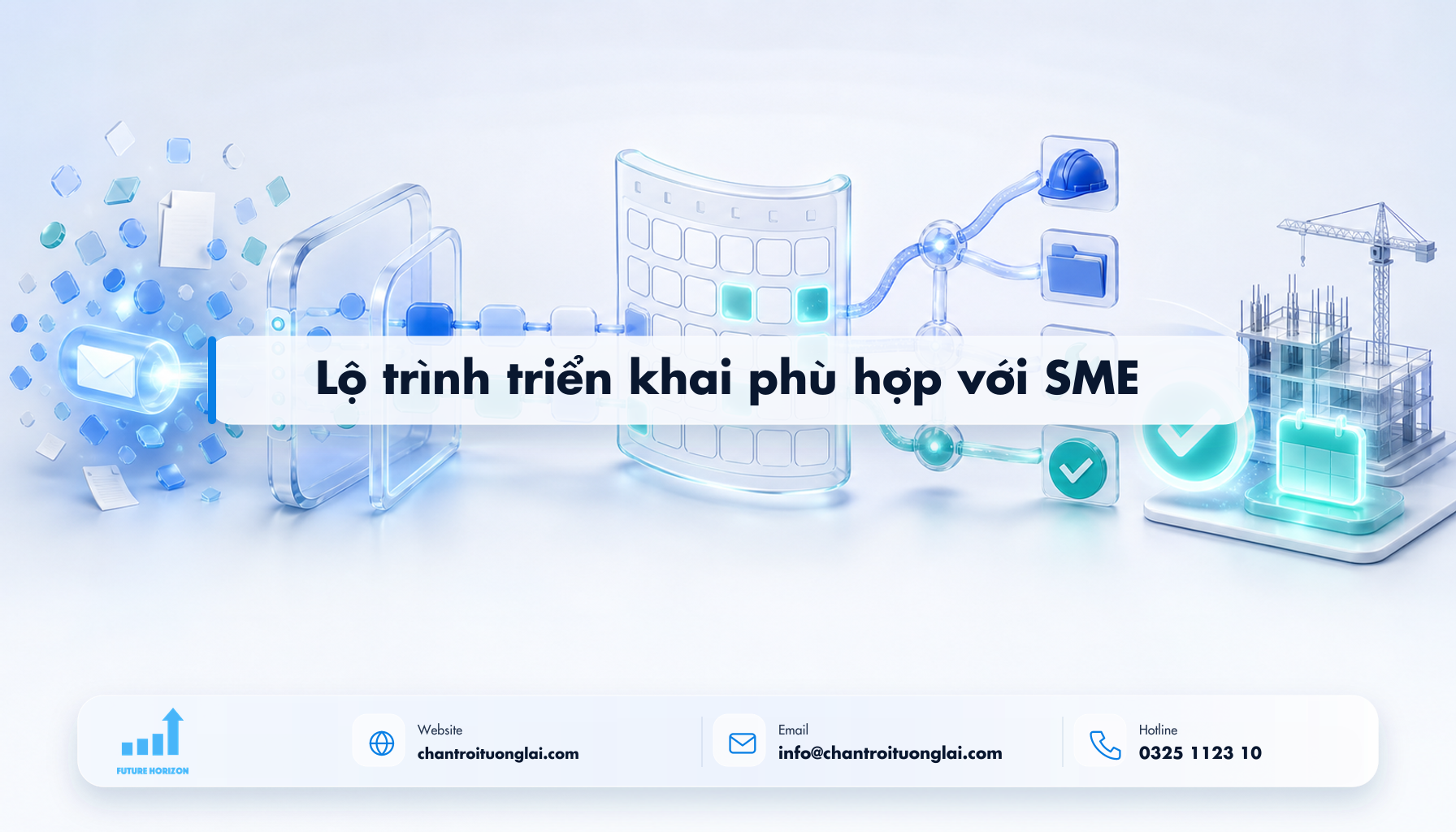 Lộ trình triển khai phù hợp với SME Minh họa lộ trình triển khai phù hợp với sme theo phong cách Fluent 2.5D