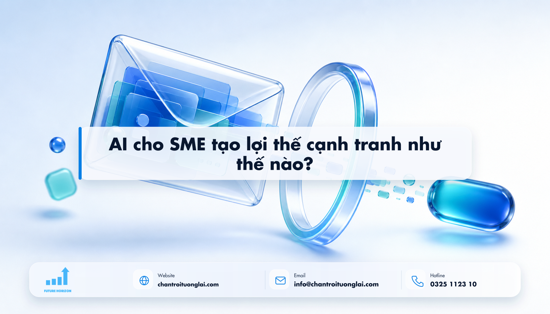 AI cho SME tạo lợi thế cạnh tranh như thế nào? Minh họa ai cho sme tạo lợi thế cạnh tranh như thế nào? theo phong cách Fluent 2.5D