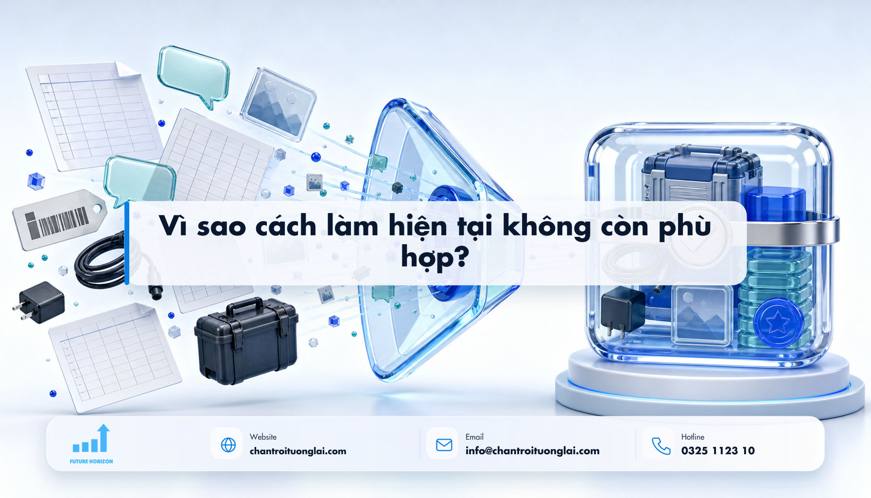 Vì sao cách làm hiện tại không còn phù hợp? Minh họa vì sao cách làm hiện tại không còn phù hợp? theo phong cách Fluent 2.5D