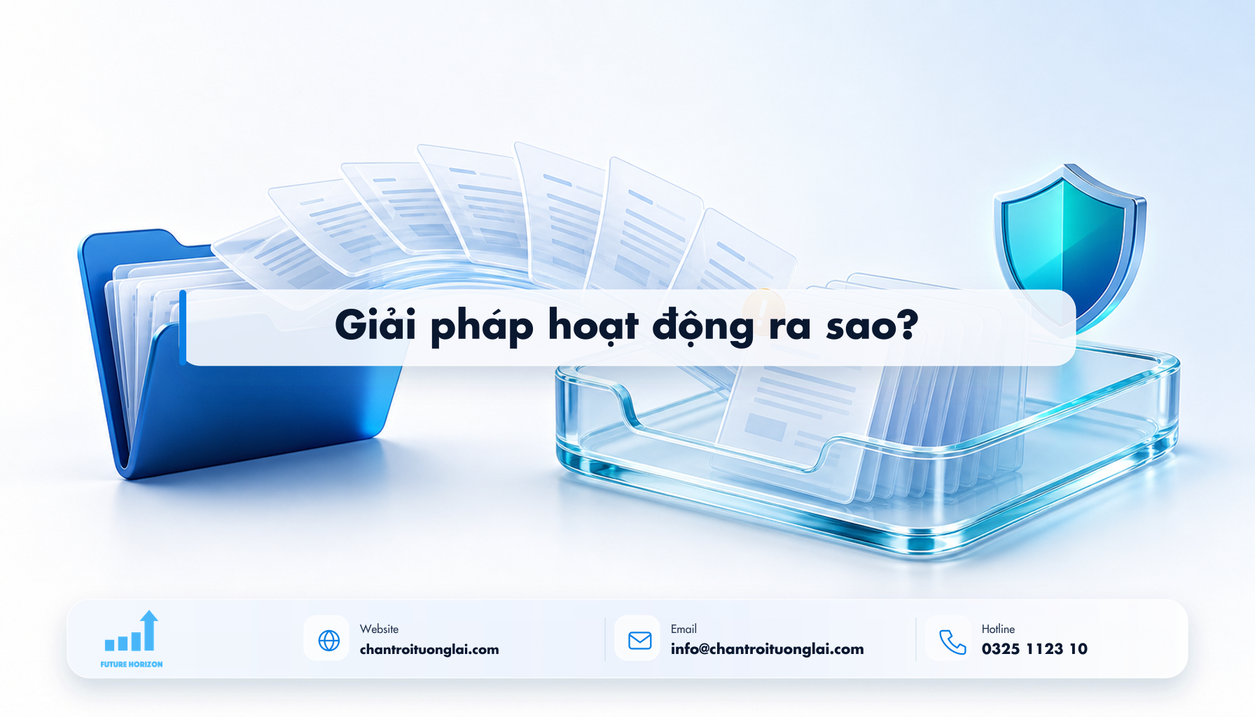 Giải pháp hoạt động ra sao? Minh họa giải pháp hoạt động ra sao? theo phong cách Fluent 2.5D