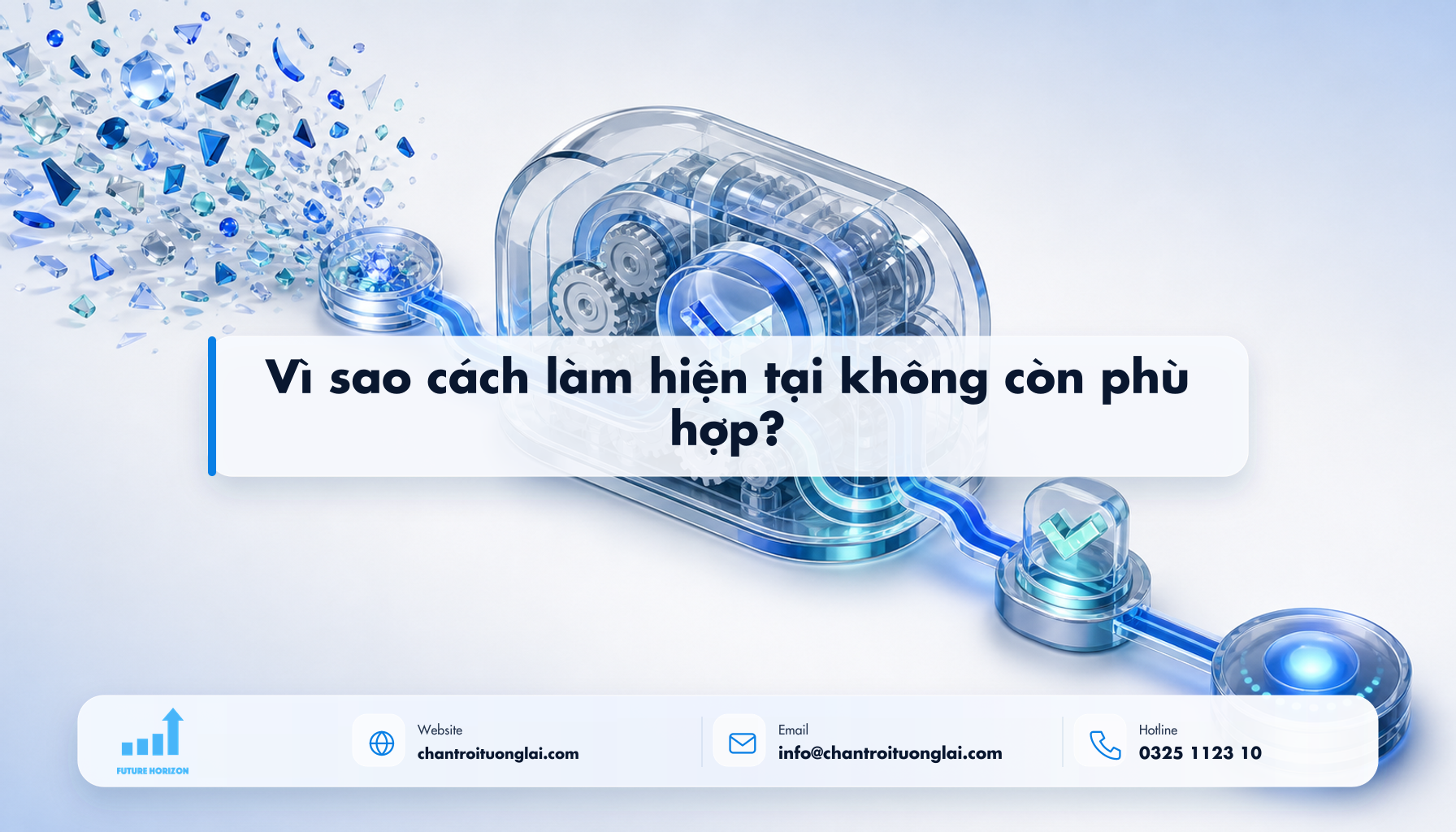Vì sao cách làm hiện tại không còn phù hợp? Minh họa vì sao cách làm hiện tại không còn phù hợp? theo phong cách Fluent 2.5D